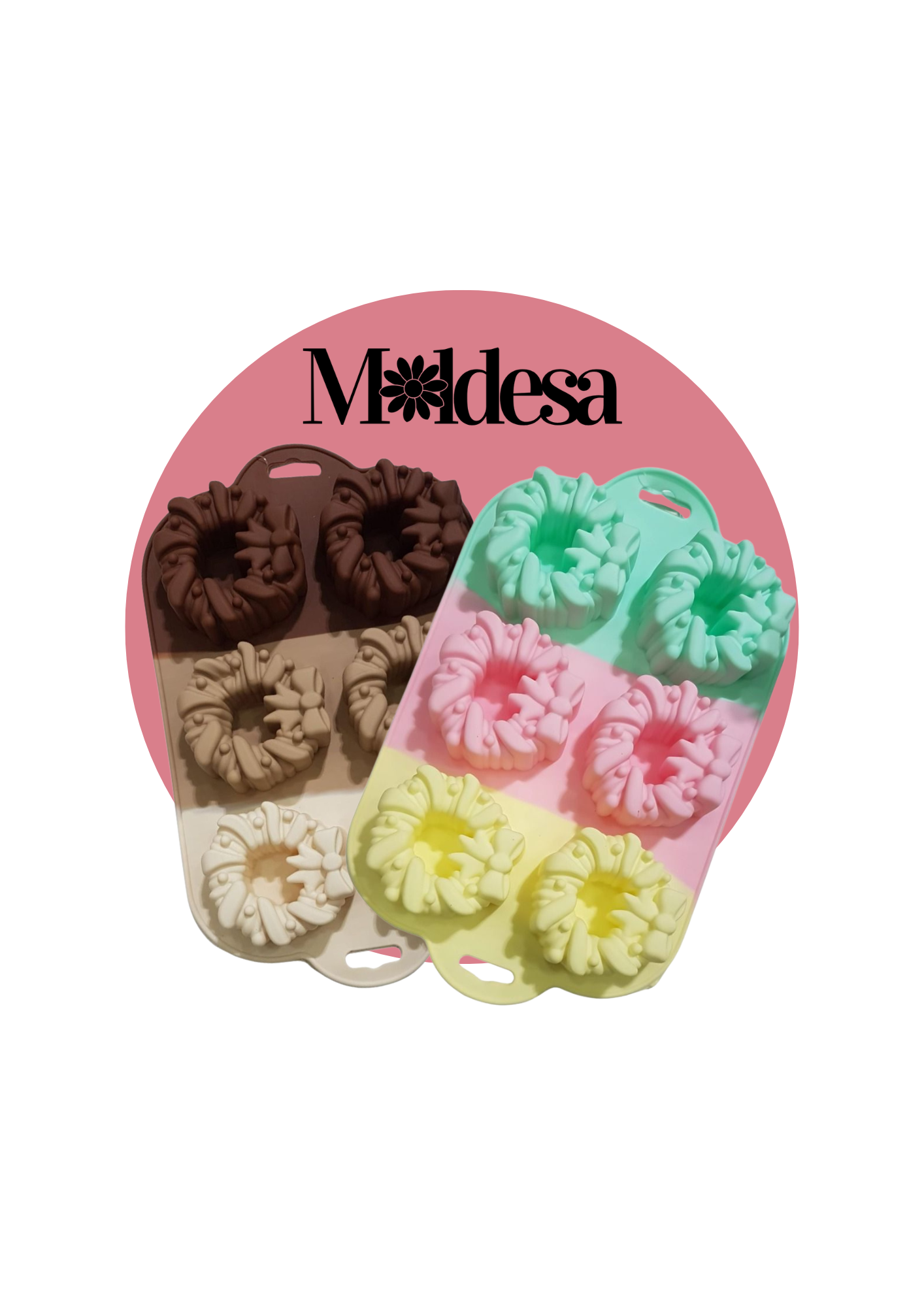 Molde de silicona de minirosca navideña