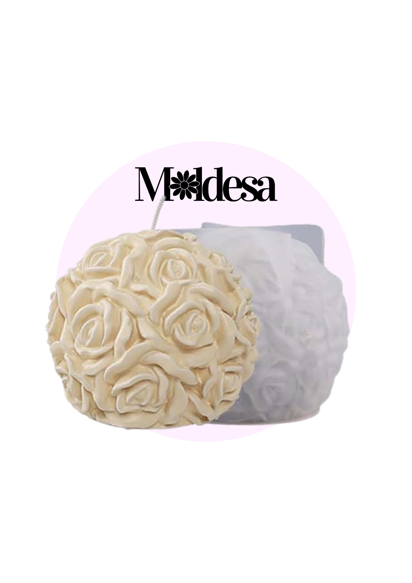 Molde de silicona de esfera de rosa N°5