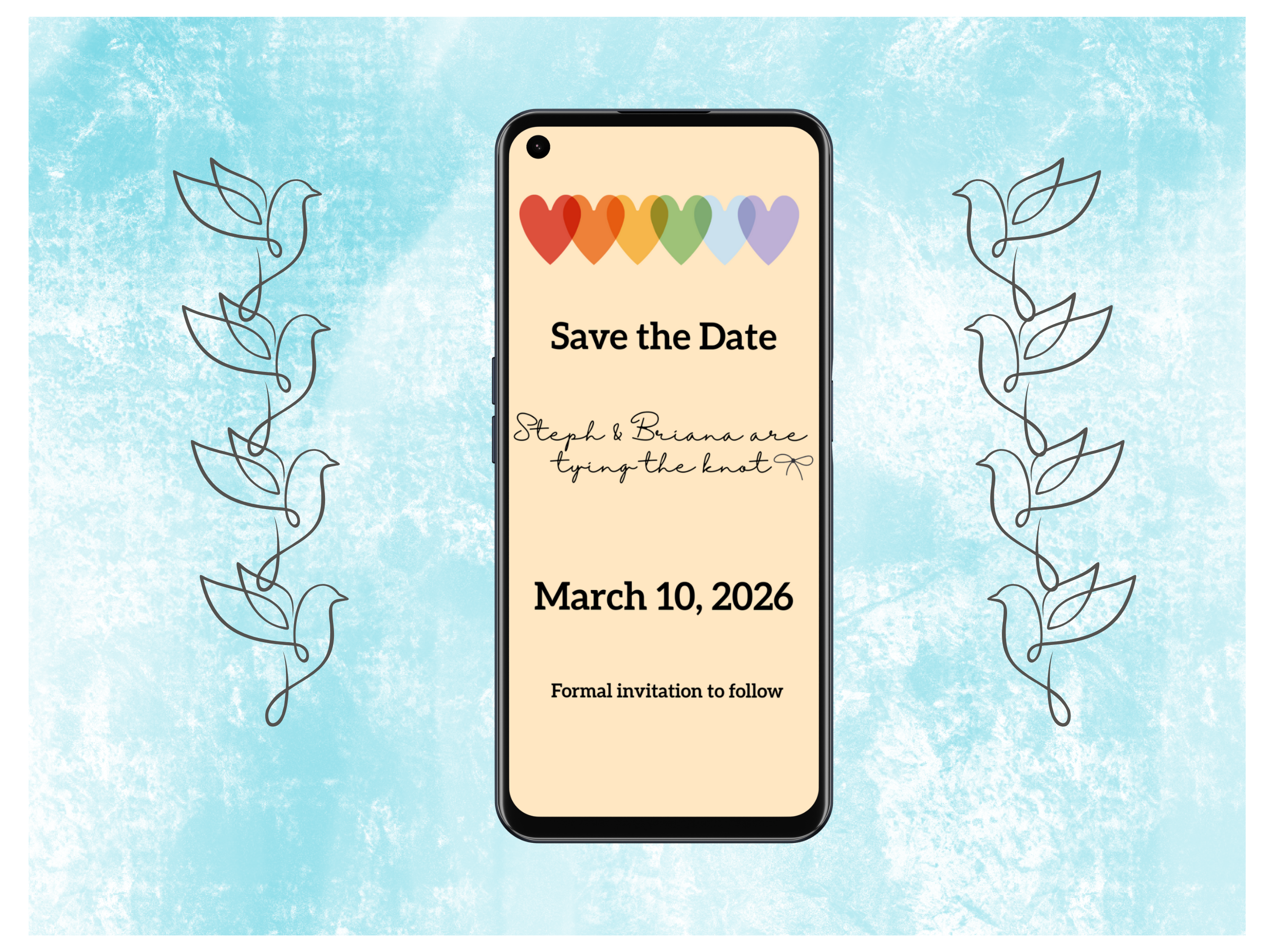 Digital Minimalist Pride Save The Date