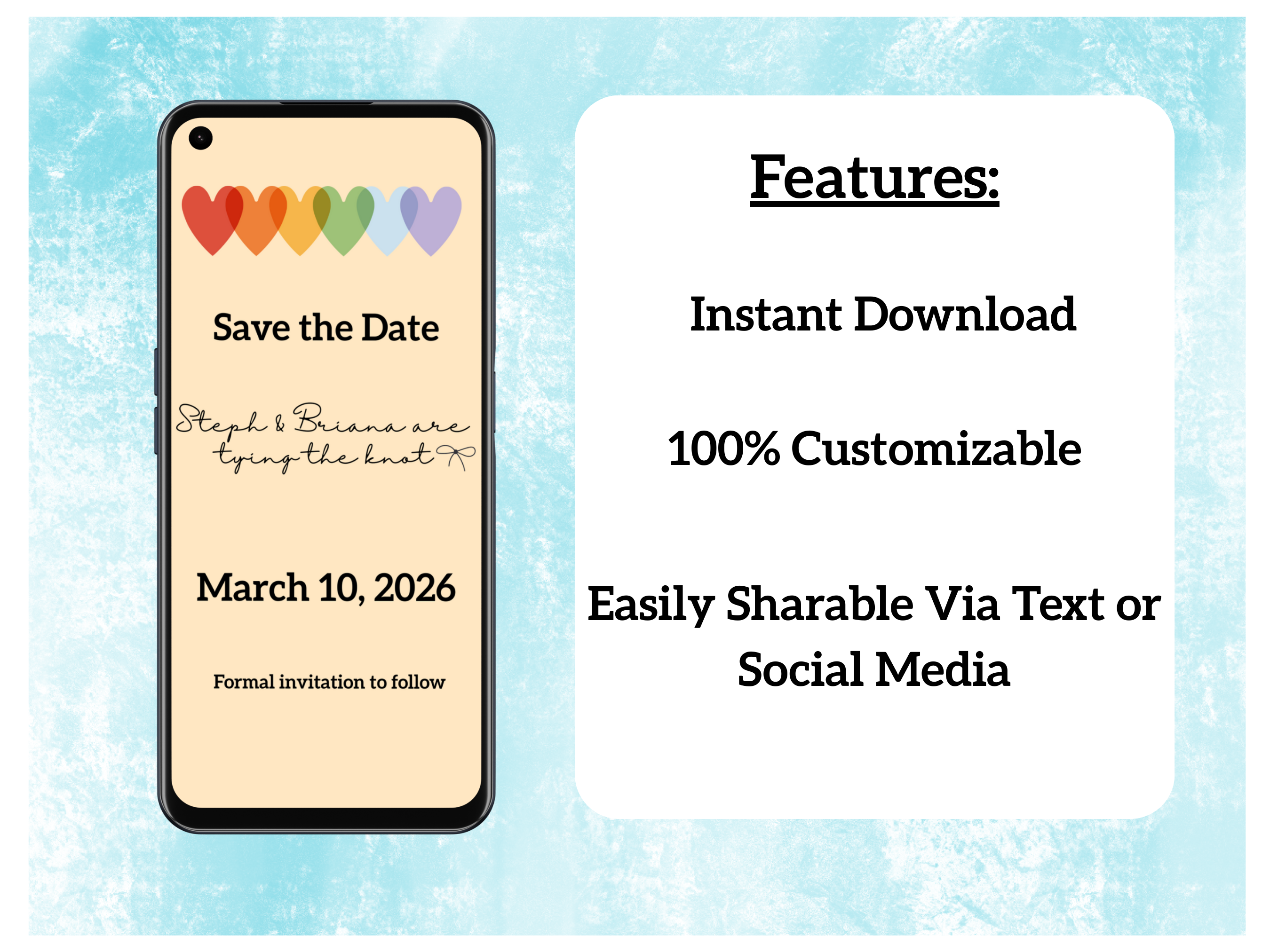 Digital Minimalist Pride Save The Date