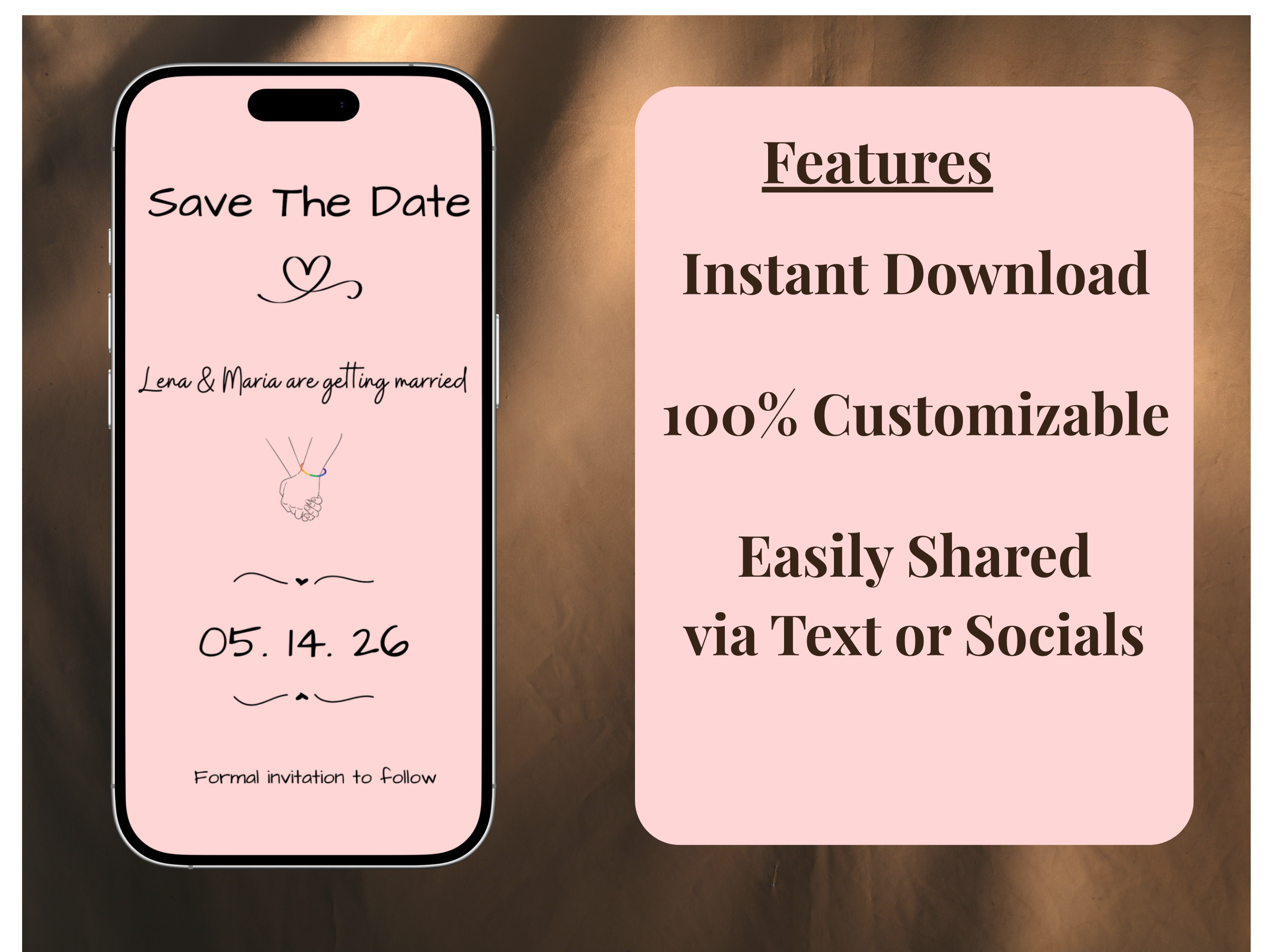 Digital Pride Bracelet Save The Date