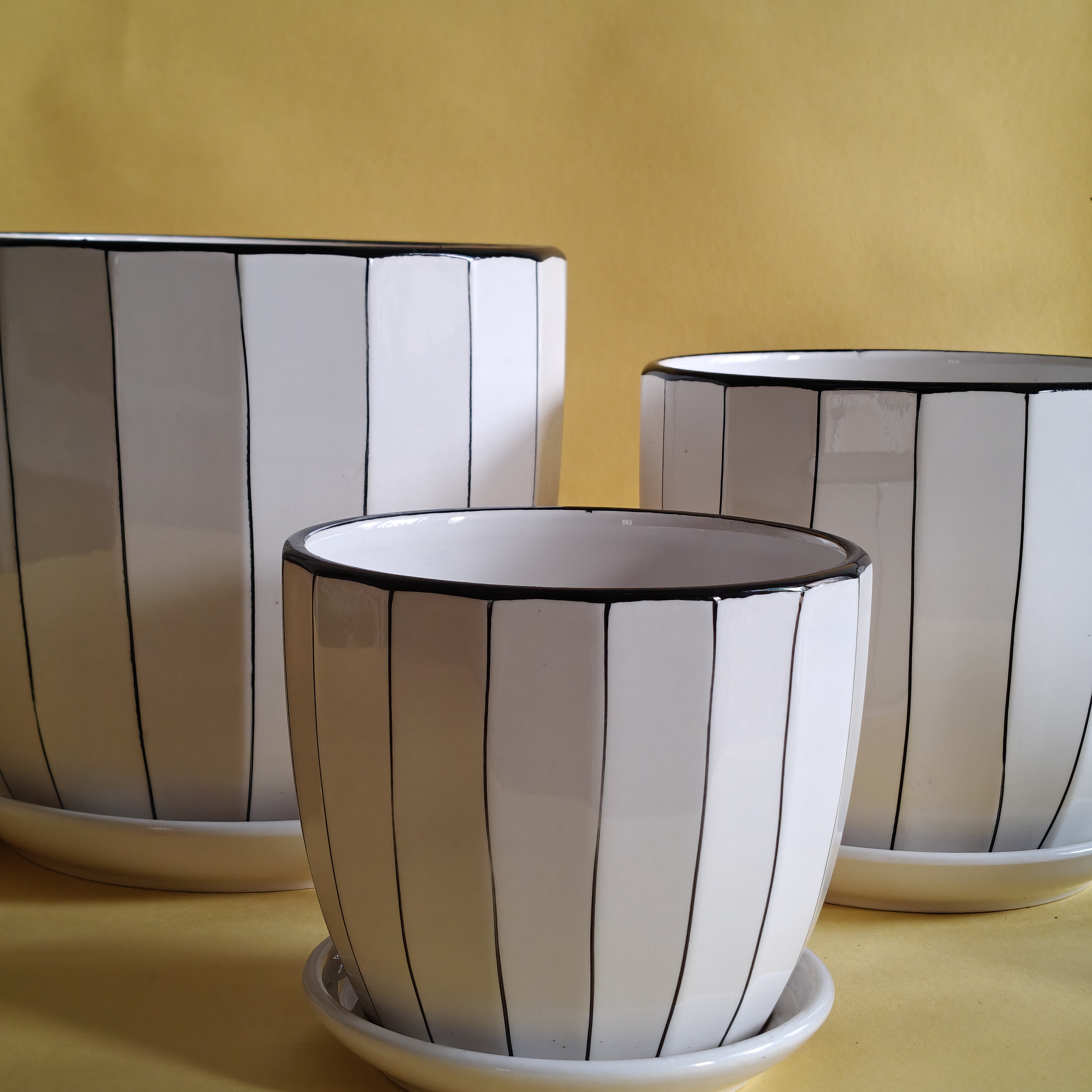 Ceramic Cup Planter Set of 3