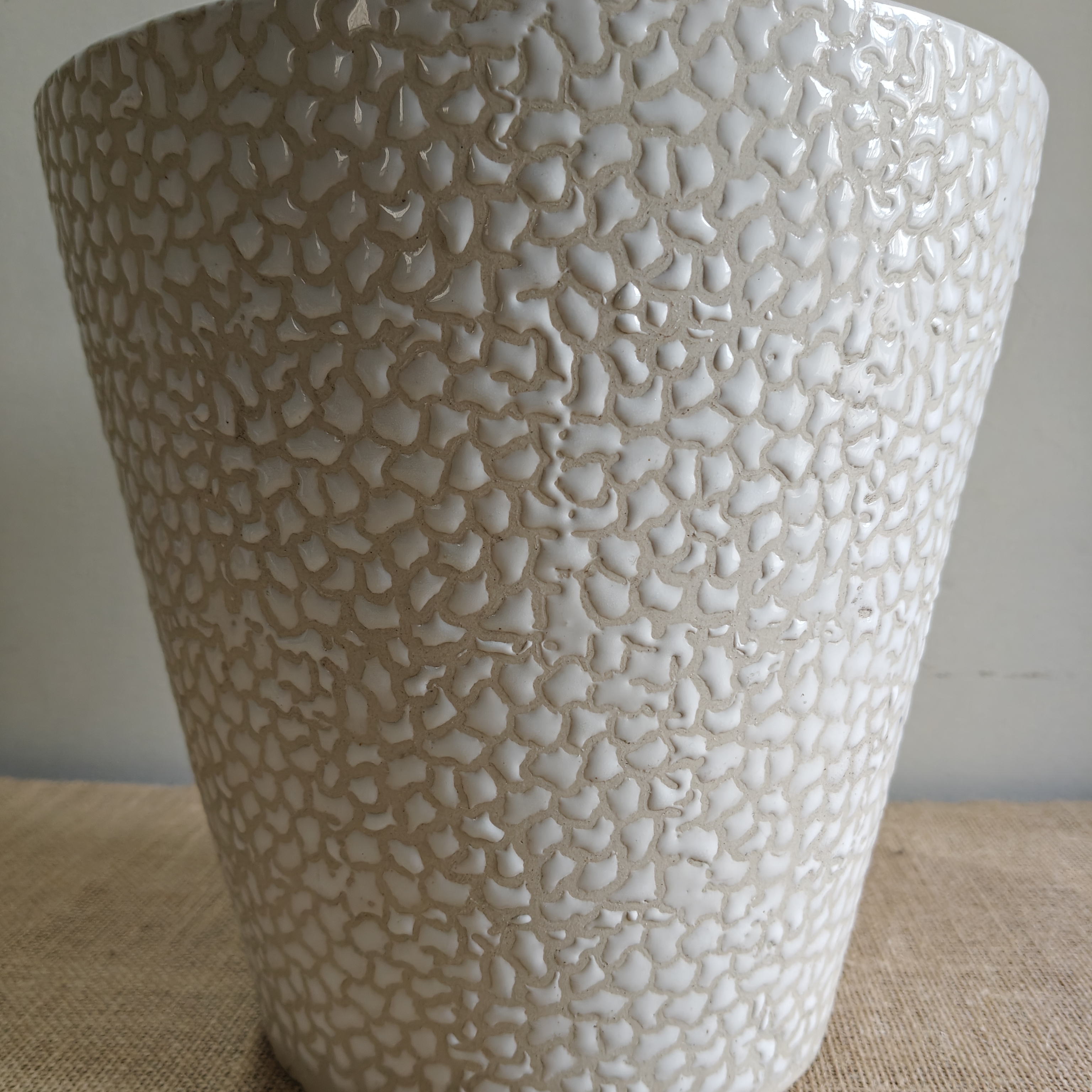 Textured Ceramic Flower Pot