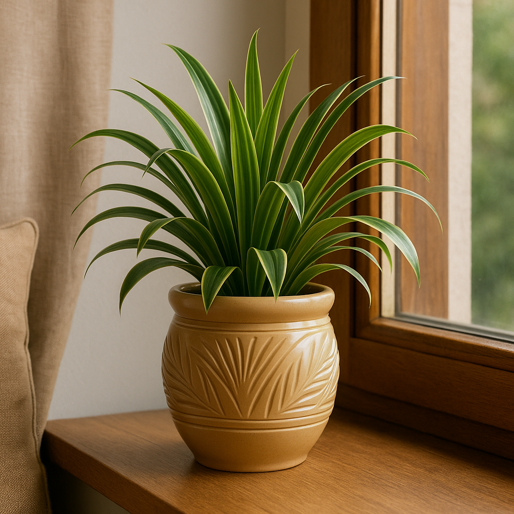Ceramic Golden Leaf Planter