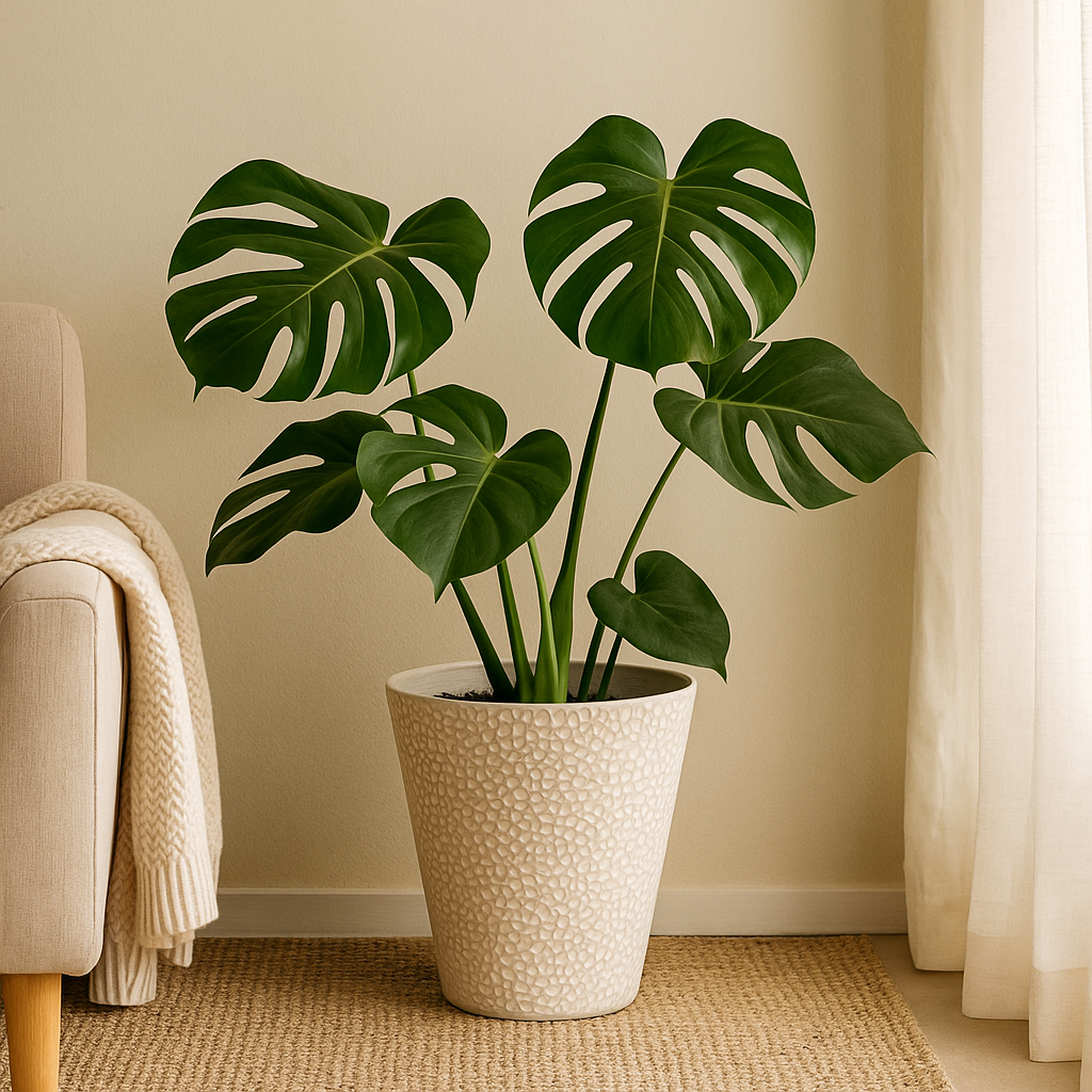 Textured Ceramic Flower Pot