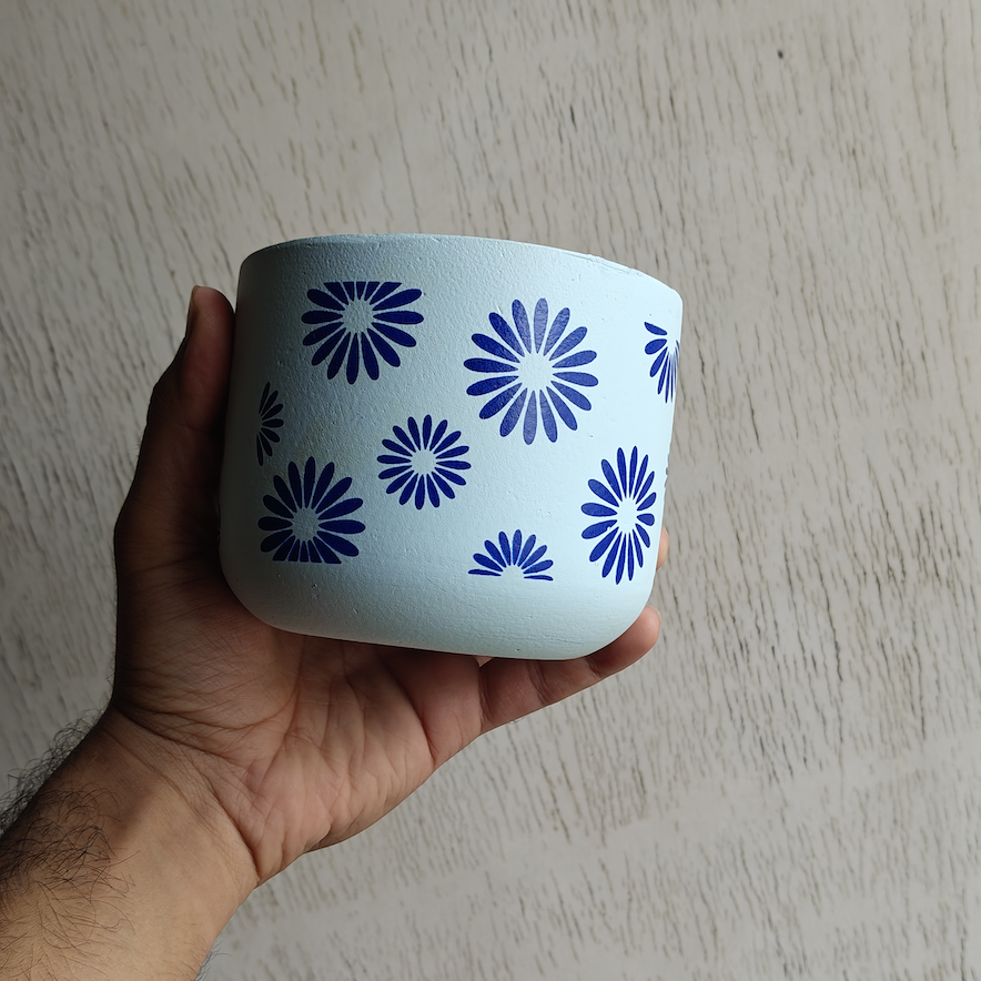 Terracotta Floral Planter