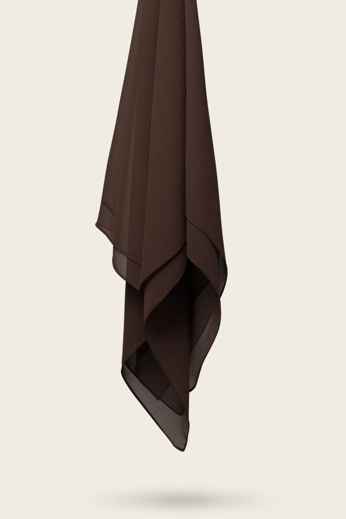 Chocolate Brown Chiffon Scarf