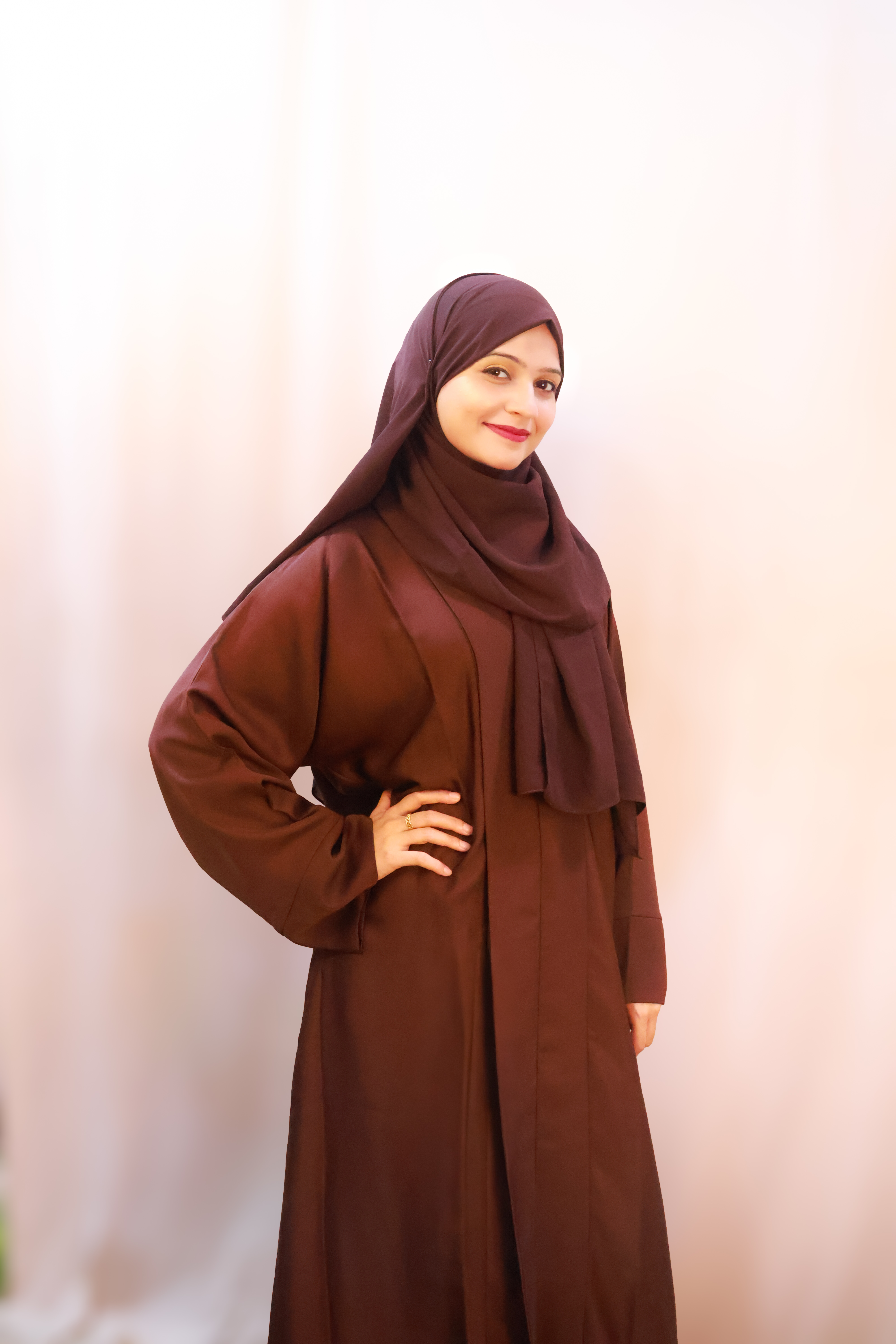 Elegant Maroon Abaya