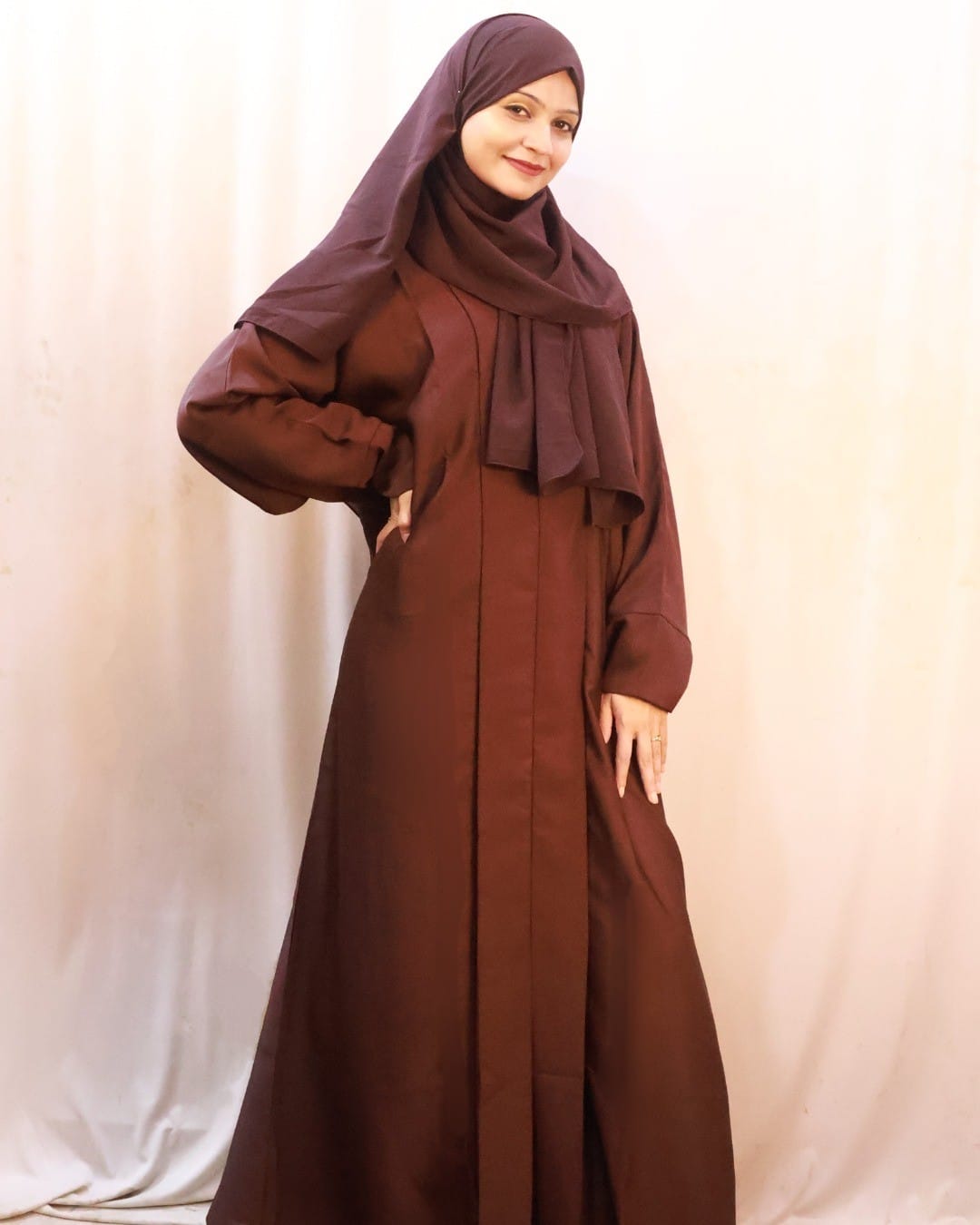 Elegant Maroon Abaya