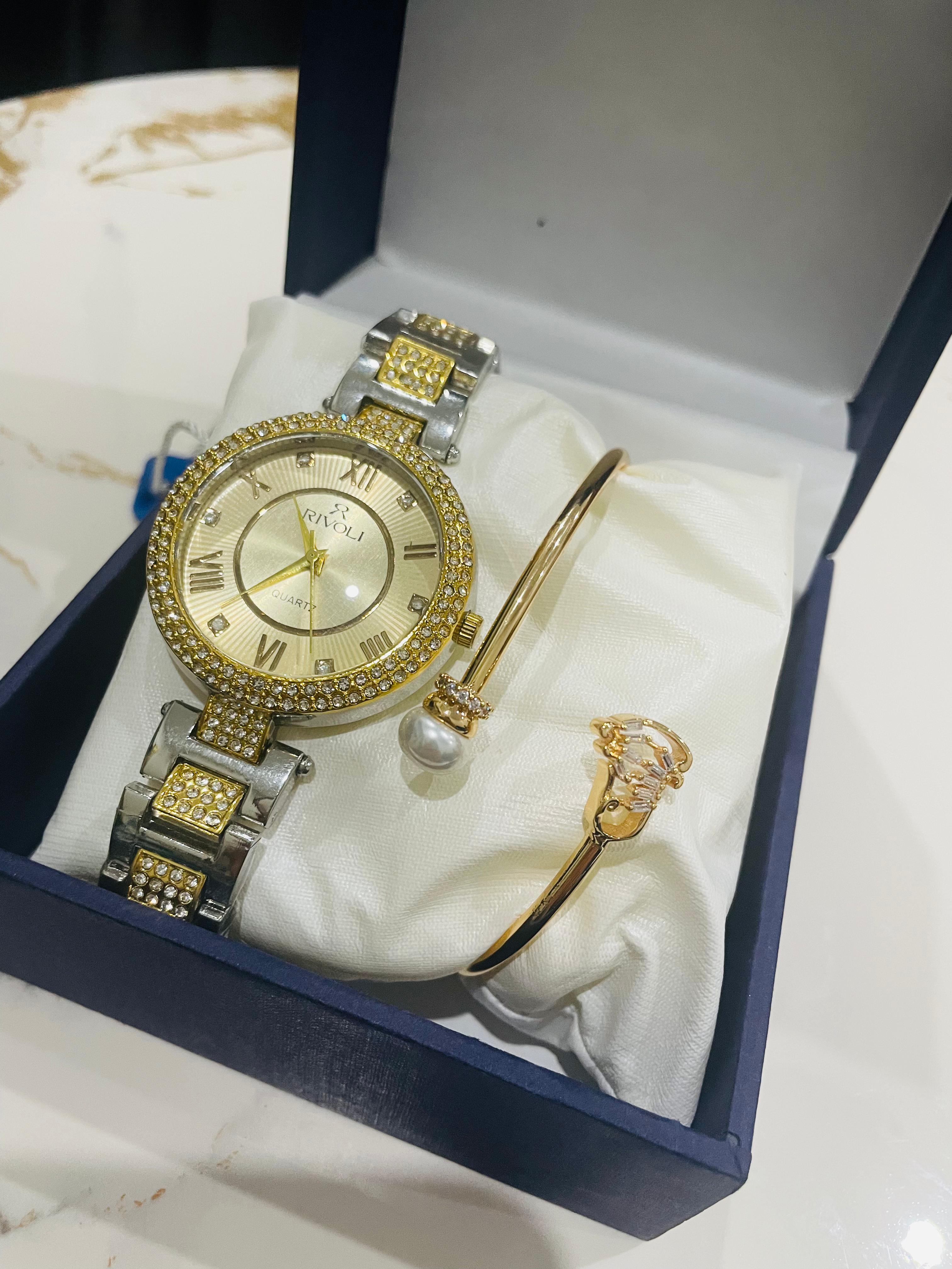 Elegant Women's Watch and Bracelet Set