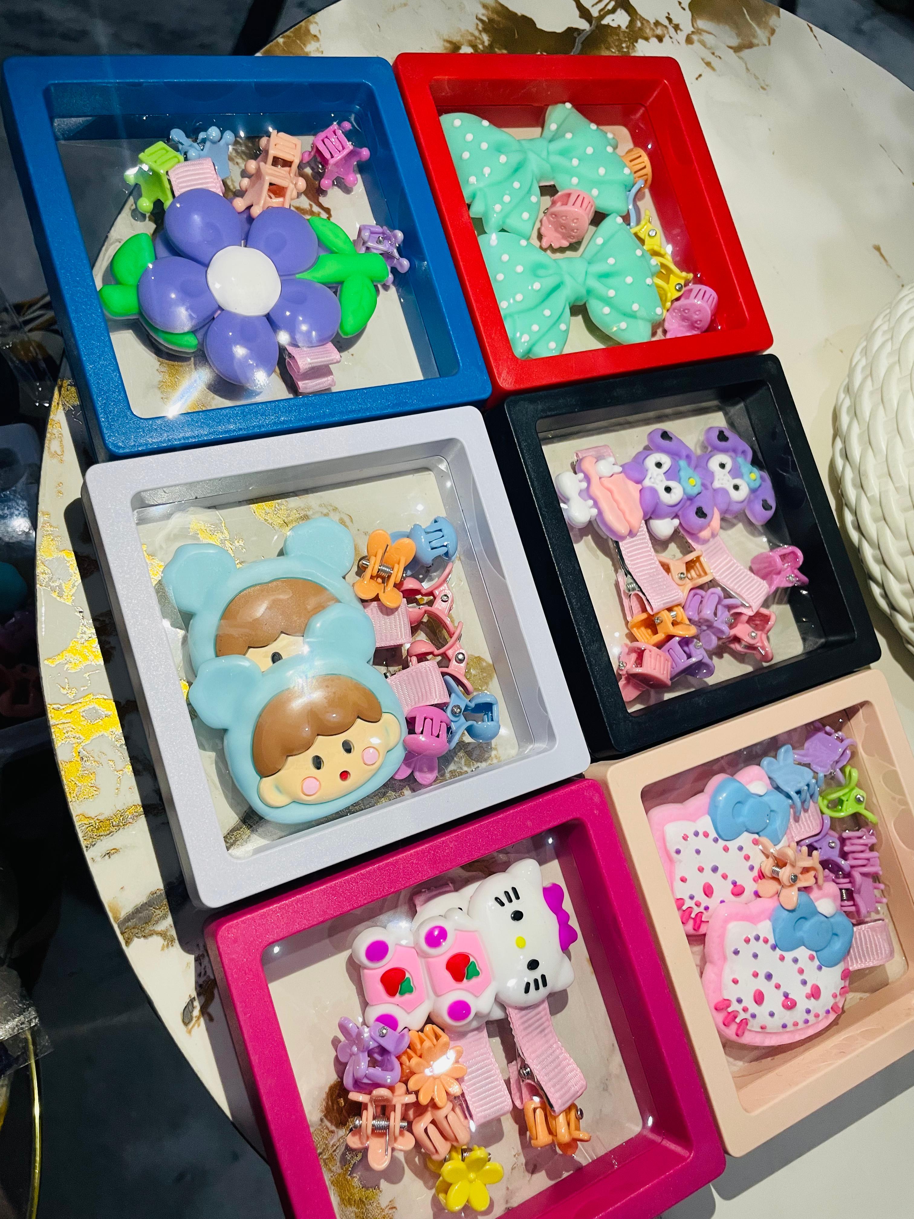 Set of Cute Hair Clips for Girls