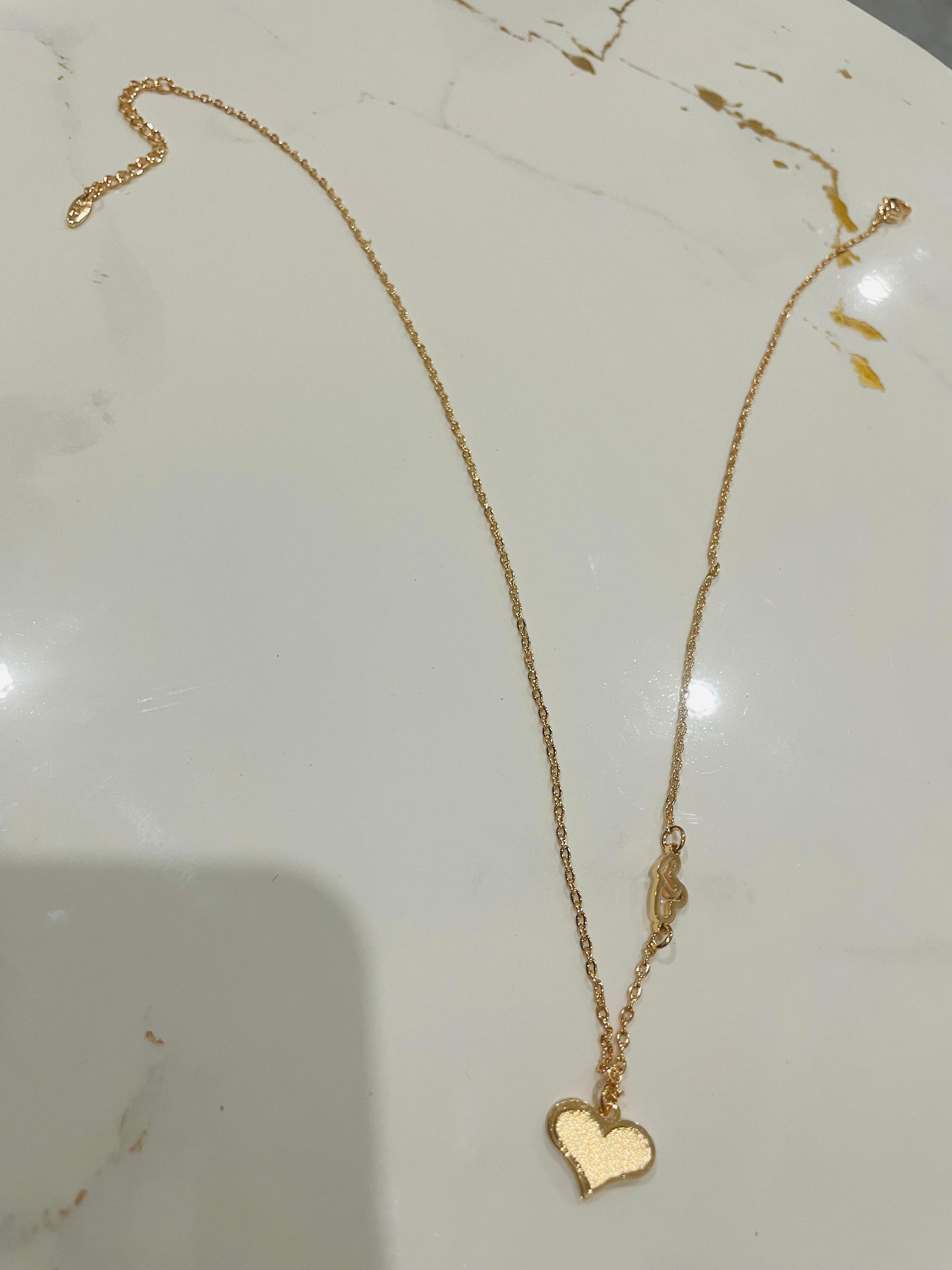 Gold Heart Pendant Necklace