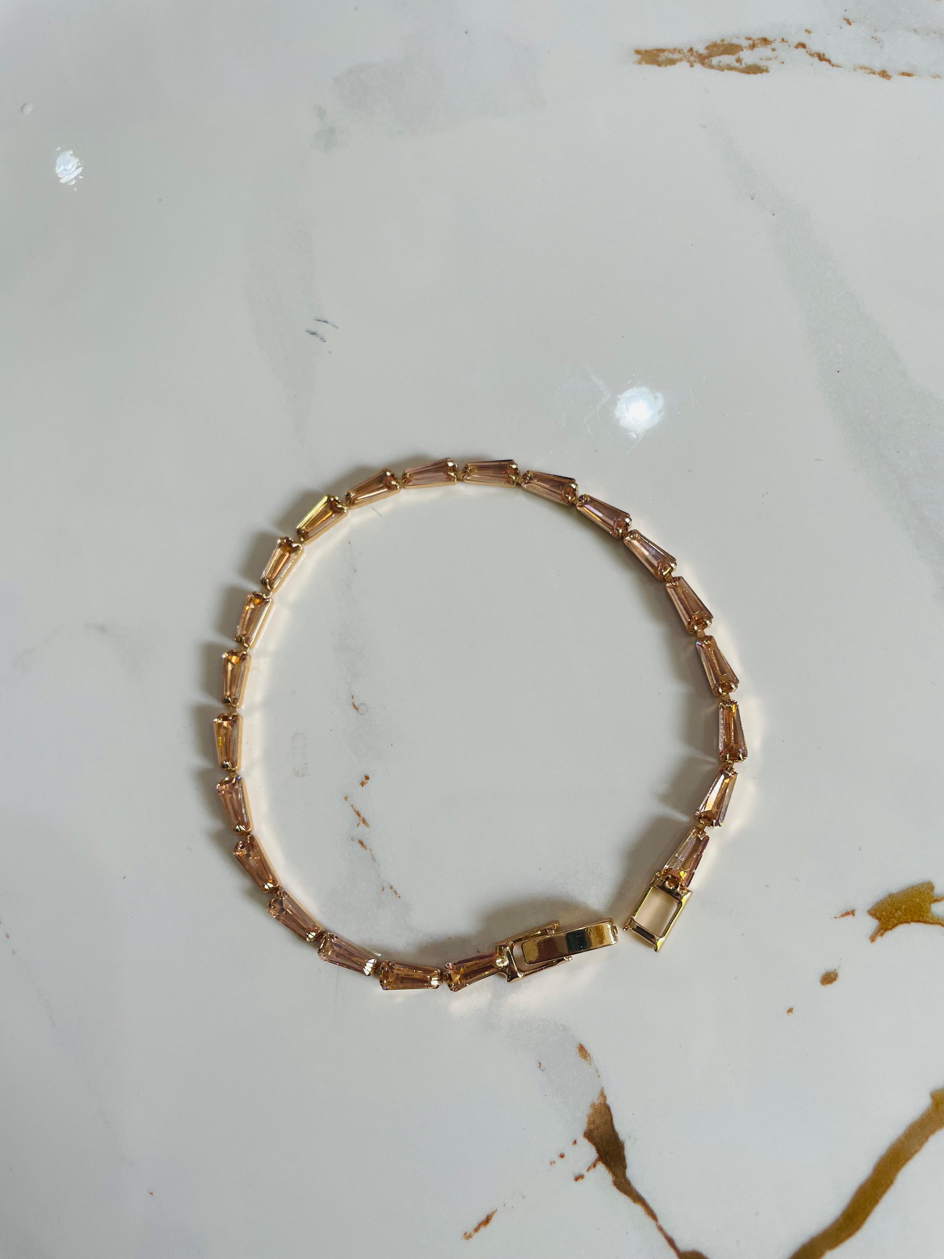 Gold-Plated Crystal Bracelet