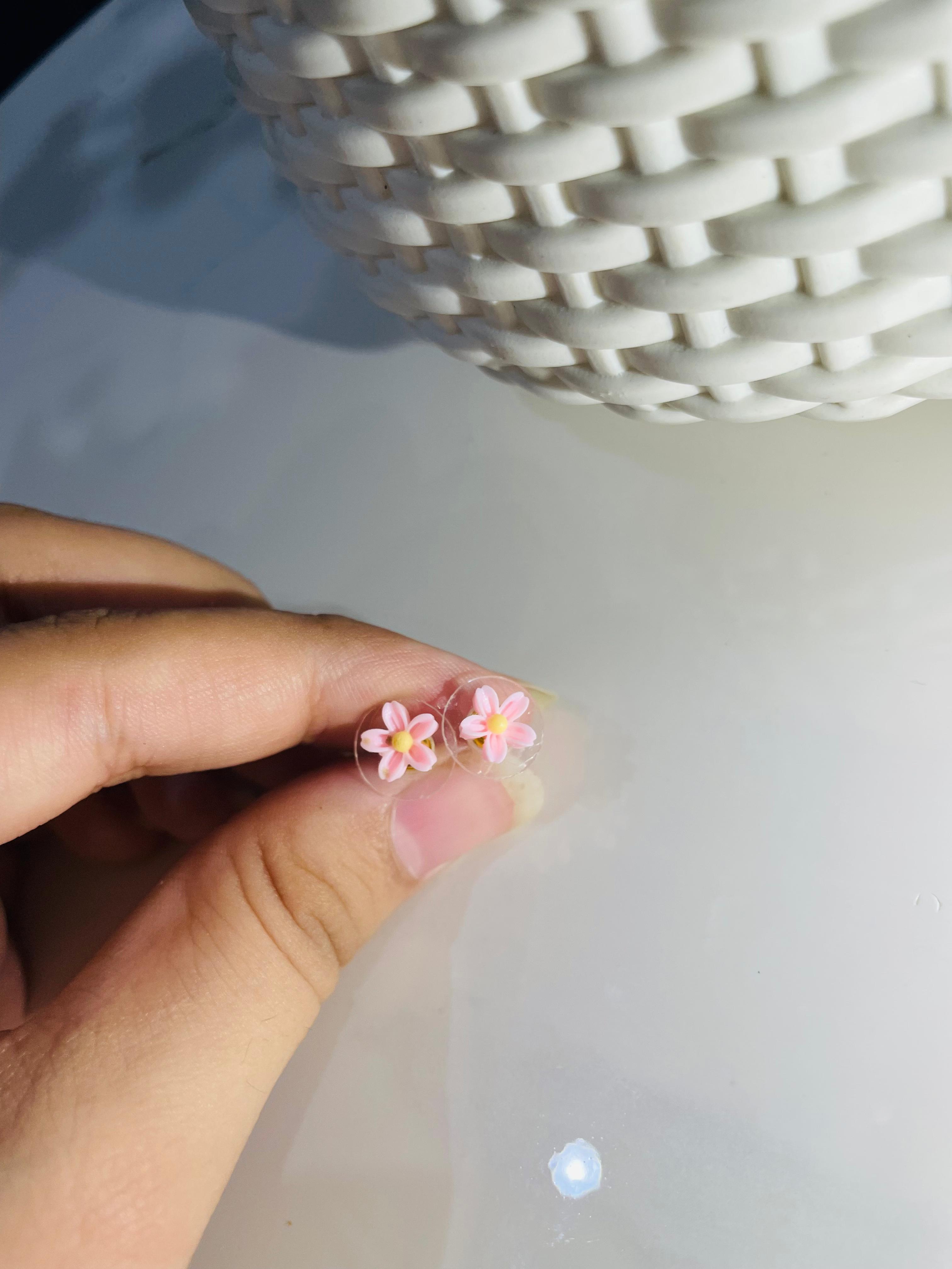 1pc Colorful Flower Stud Earrings 