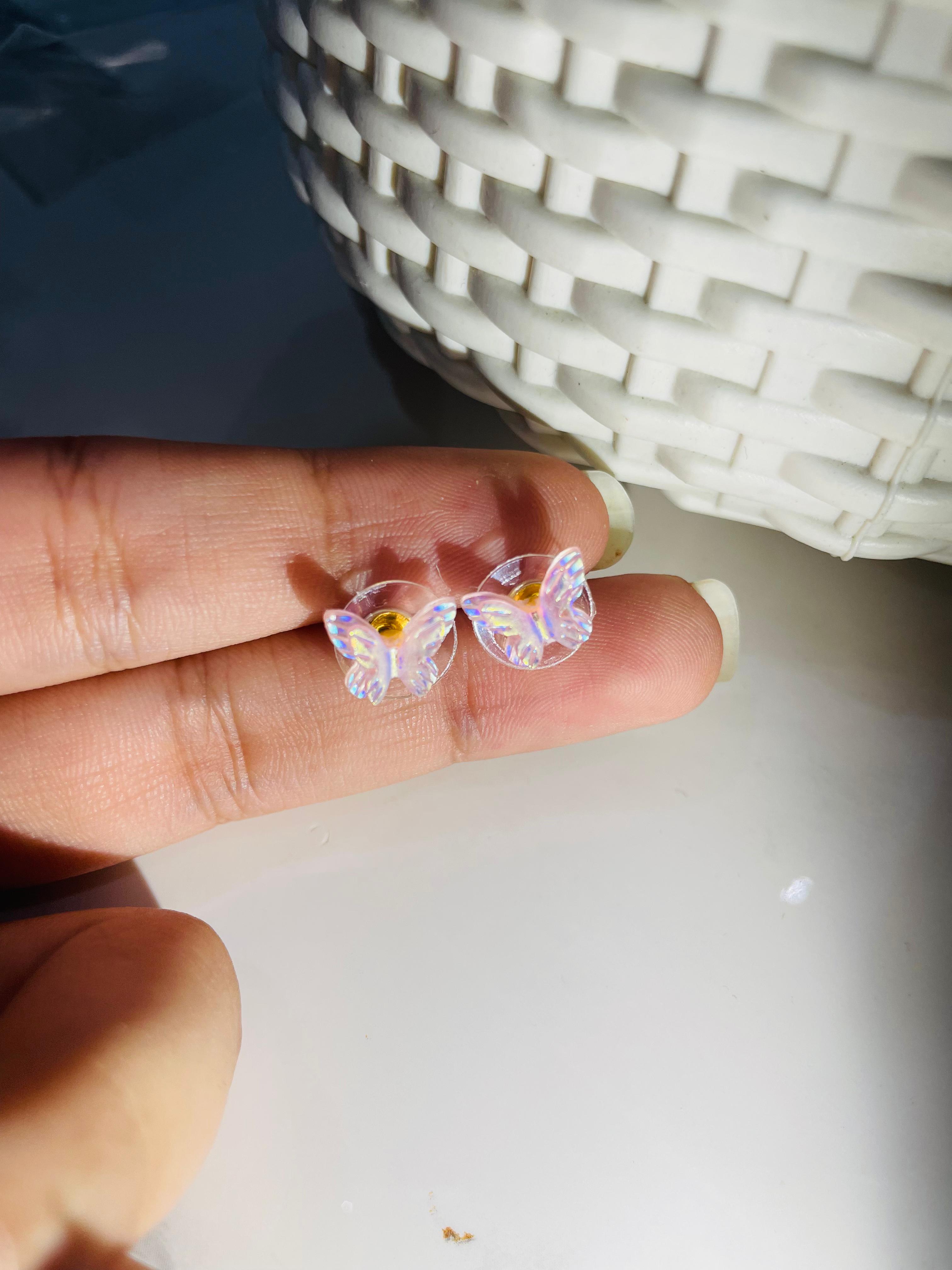 Iridescent Butterfly Earrings