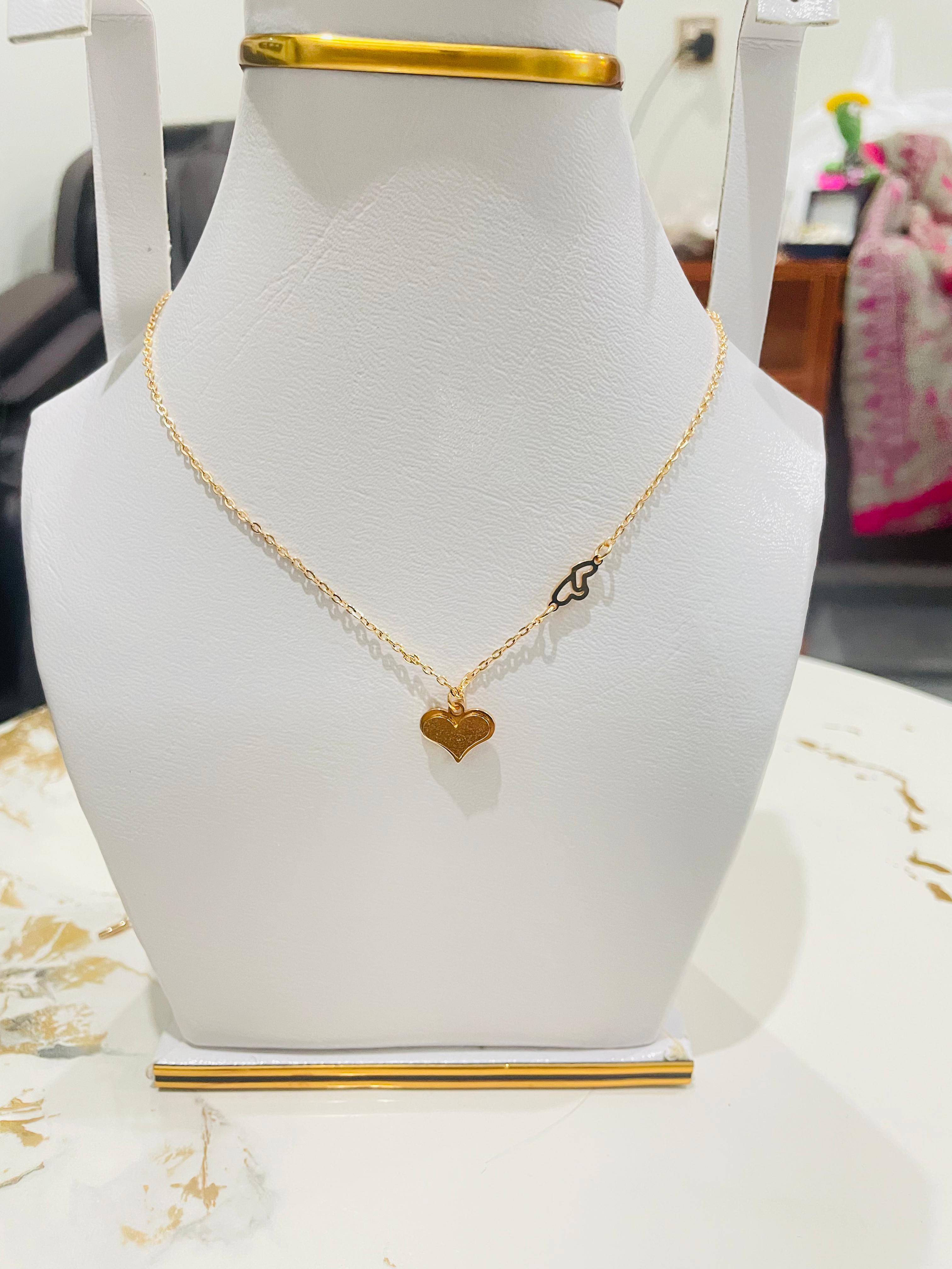 Gold Heart Pendant Necklace