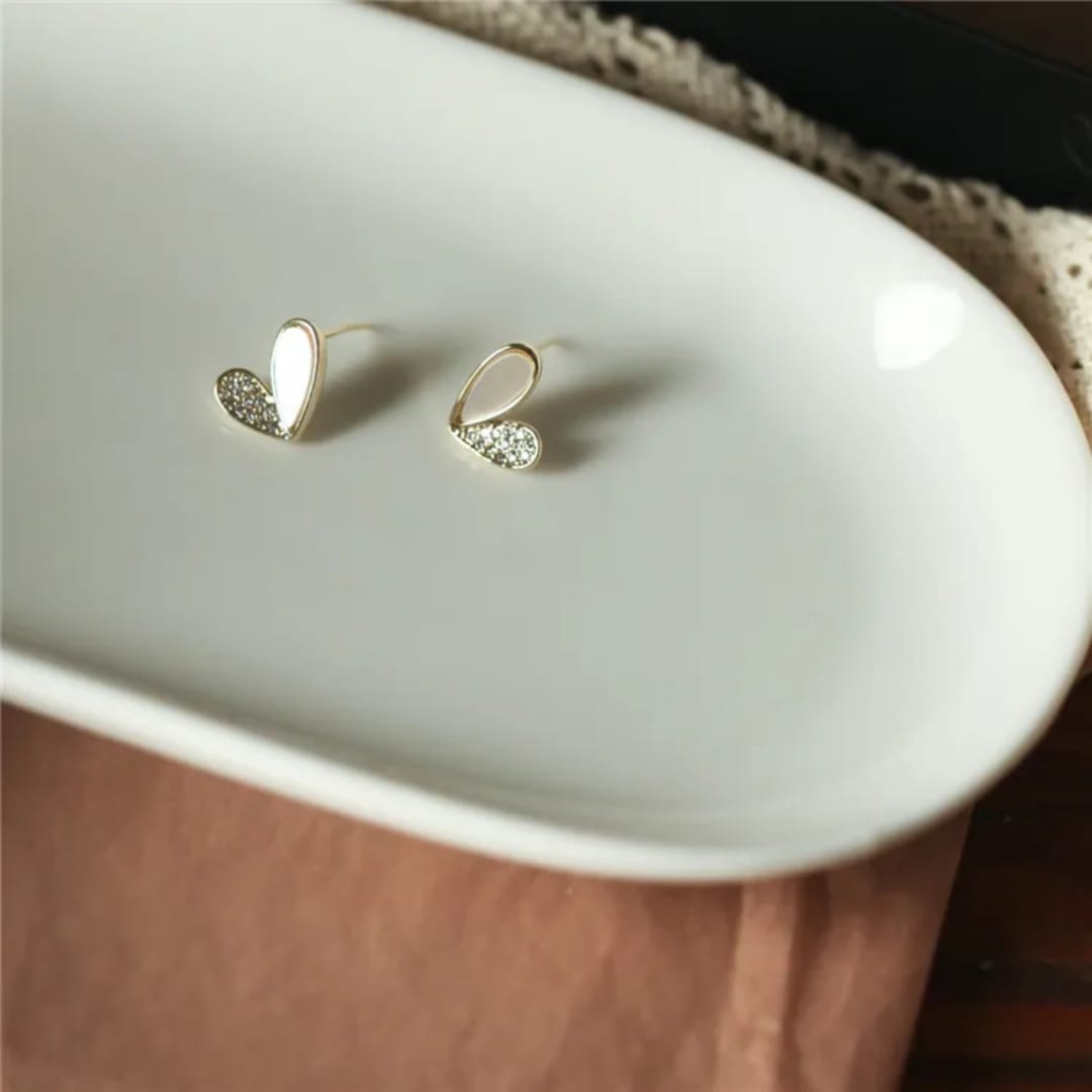 Elegant Black and Crystal Stud Earrings