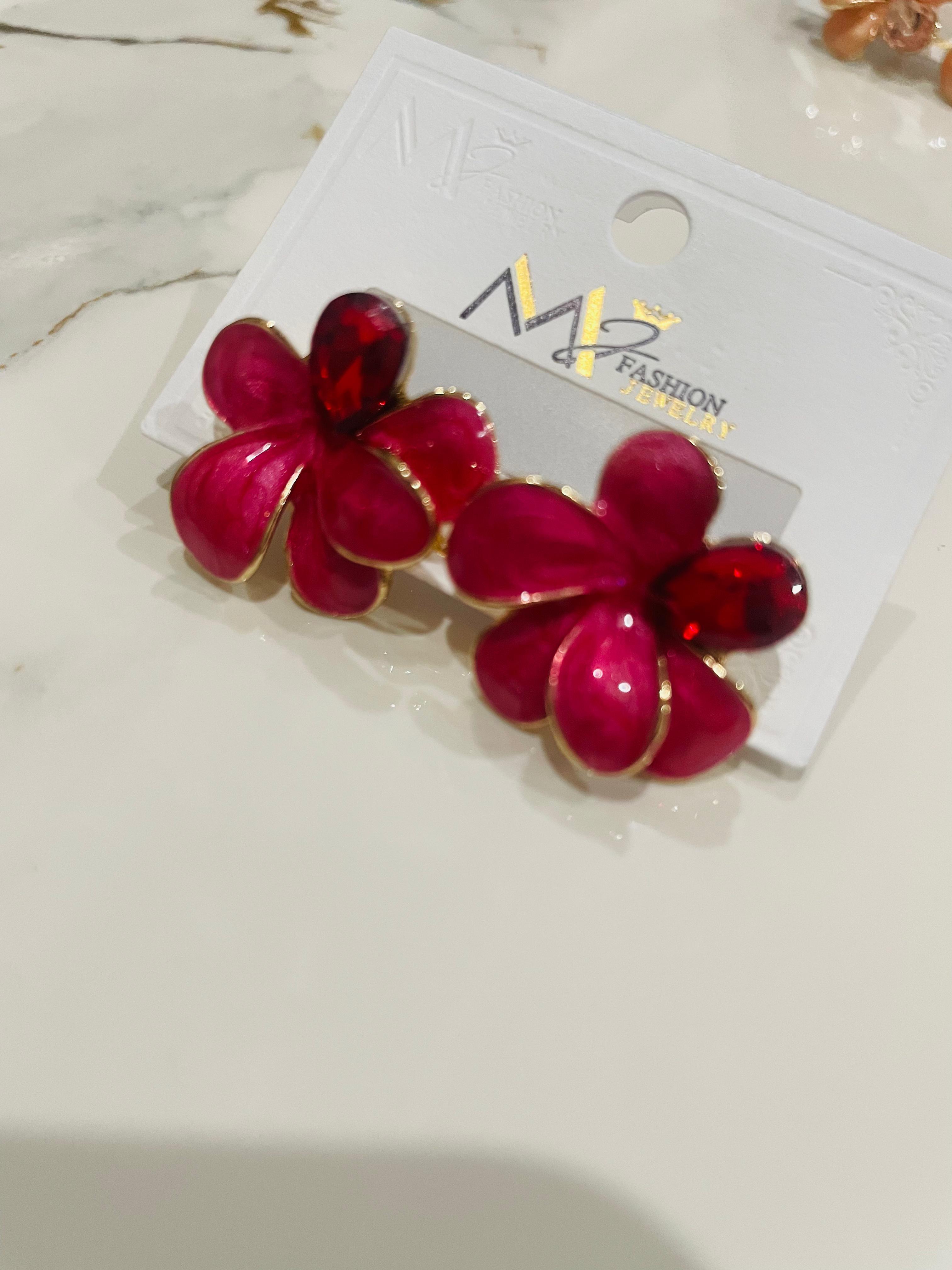 Random Multi-color Flower Shape Clips