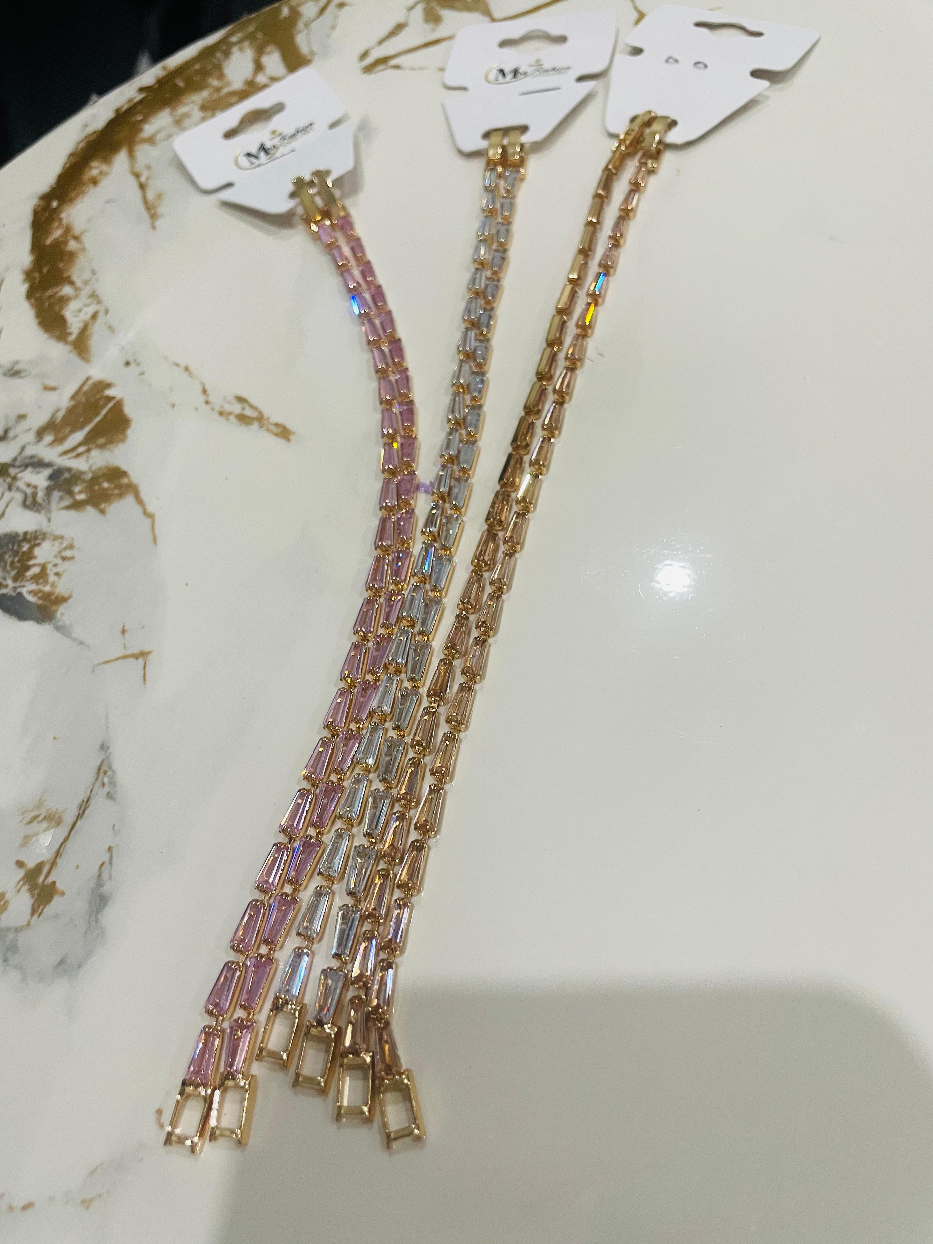 Gold-Plated Crystal Bracelet