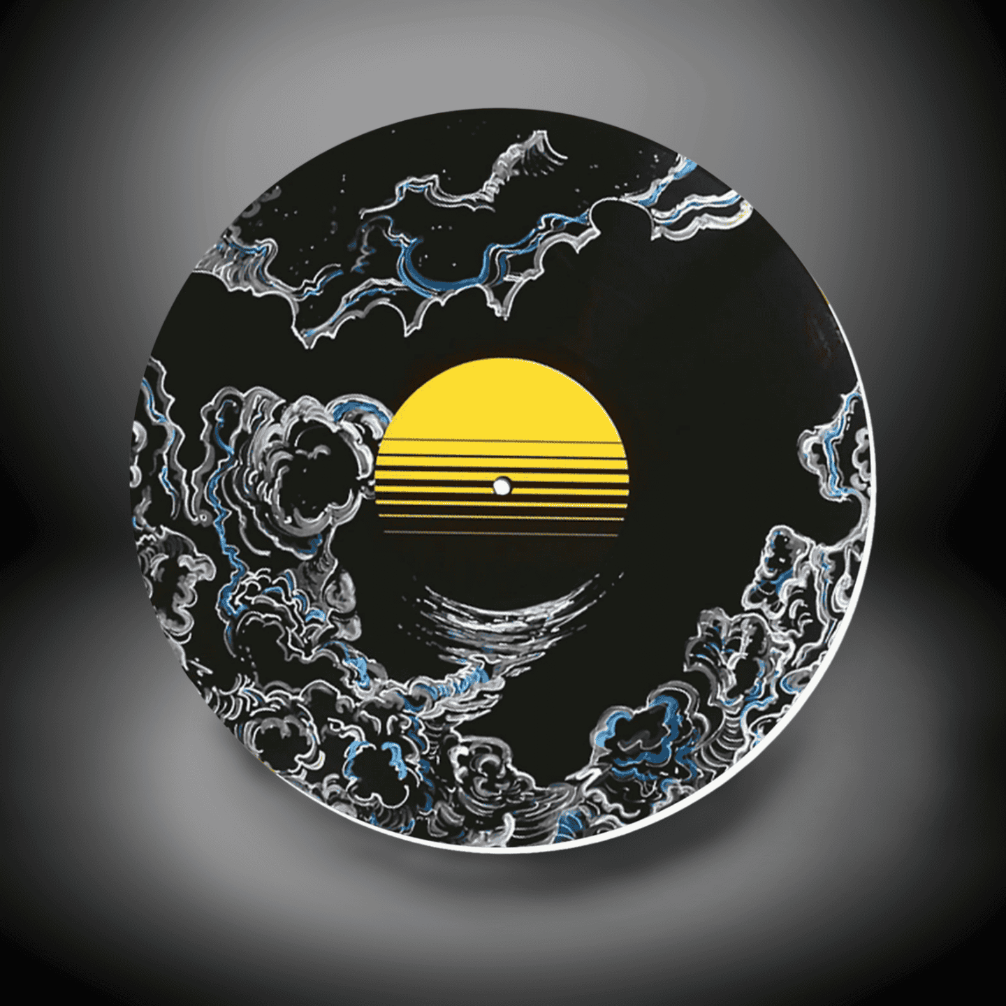 Hand-Painted Vinyl Record Art