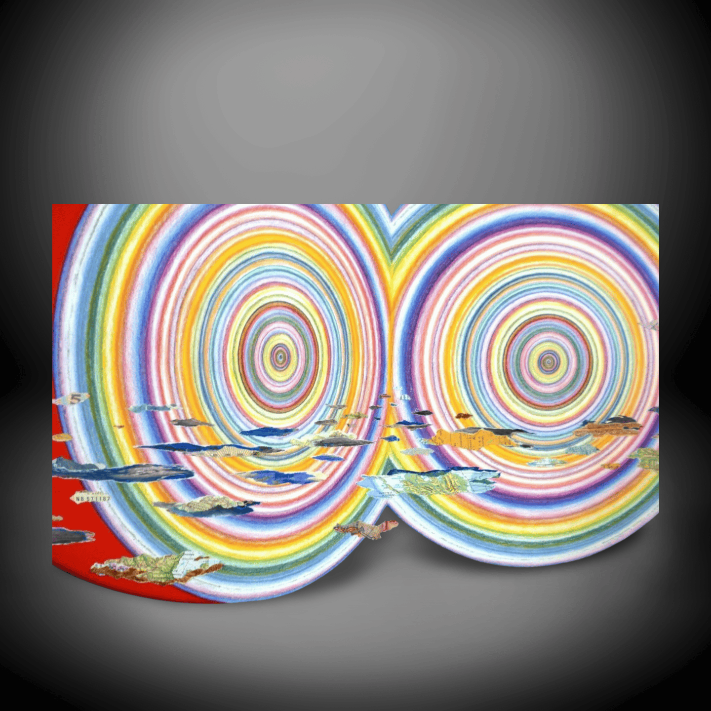 Abstract Rainbow Vortex Canvas