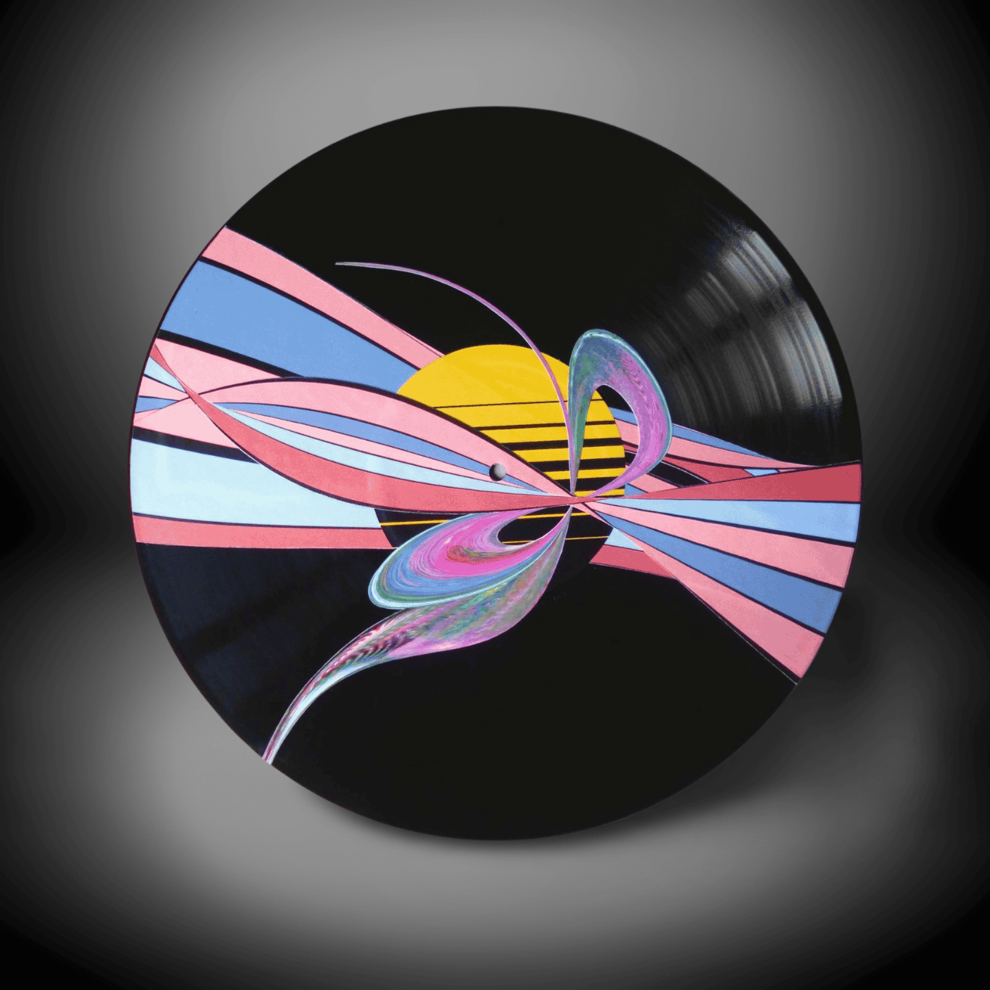 Hand-Painted Vinyl Record Art