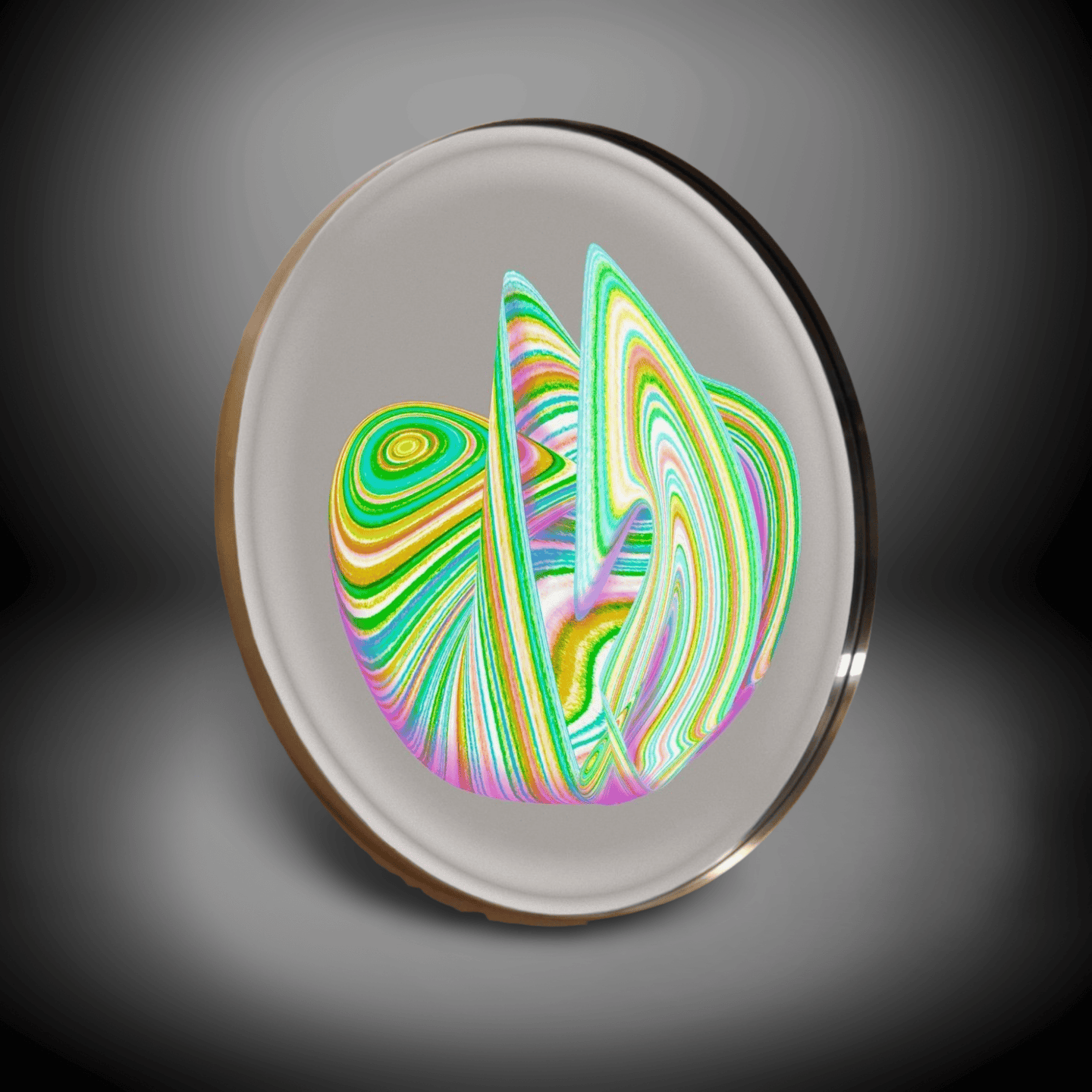 Colorful Abstract Art Glass Plate