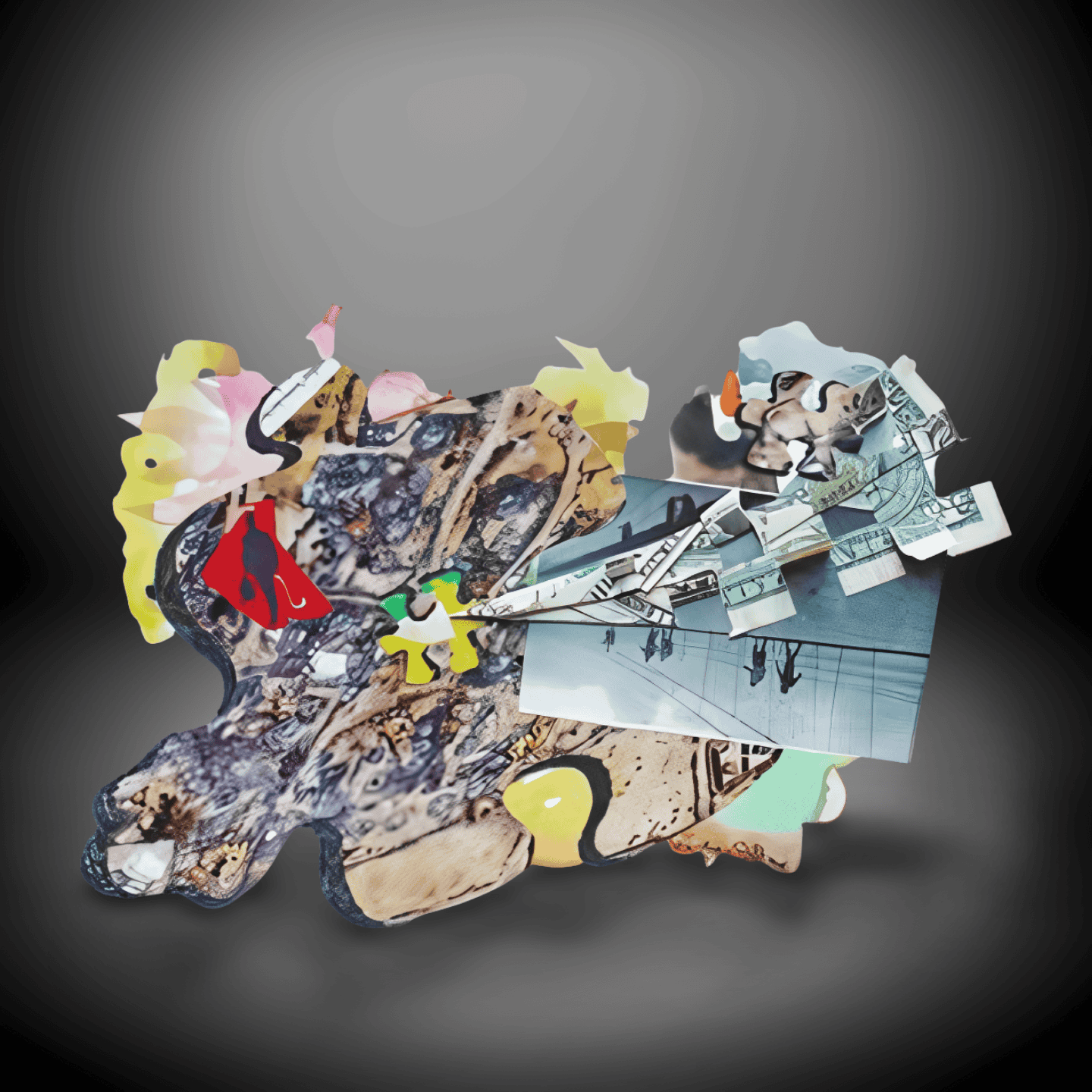 Abstract Mixed Media Collage