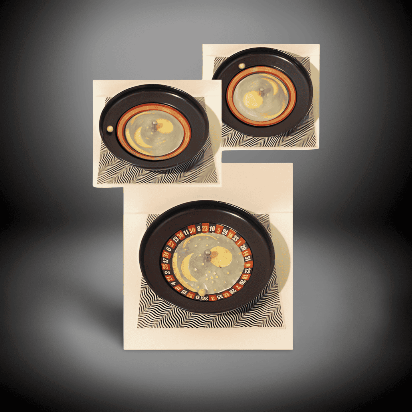 Vintage roulette game disks