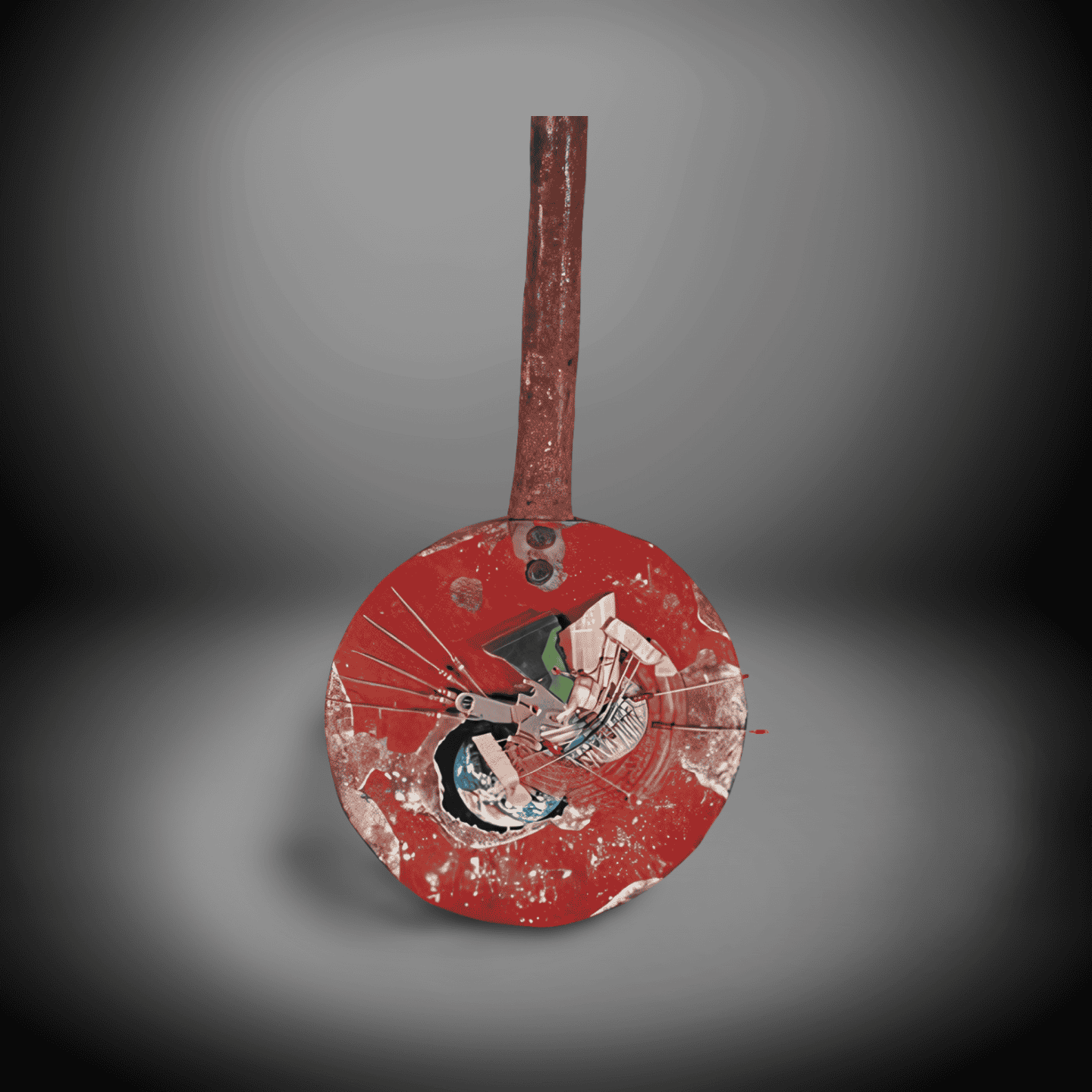 Vintage Abstract Painted Pan