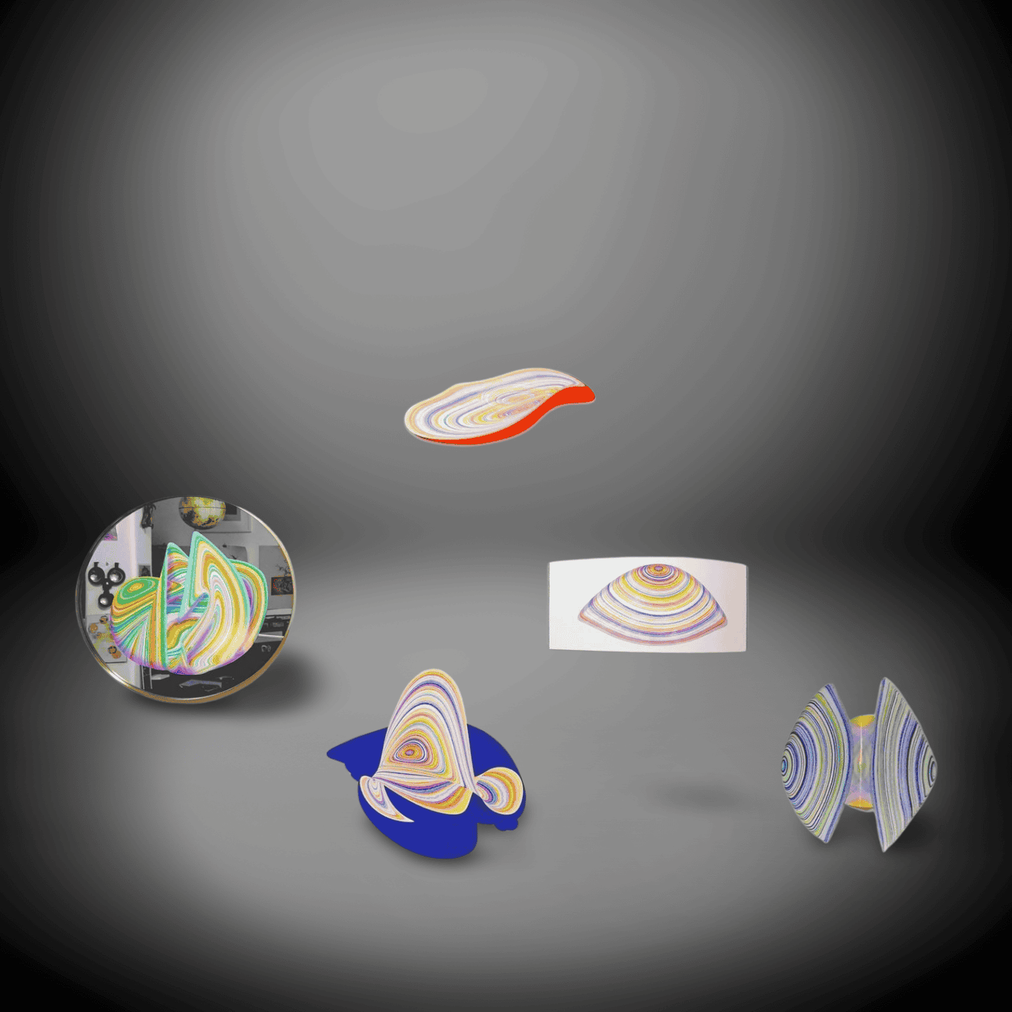 Colorful Abstract 3D Ornaments