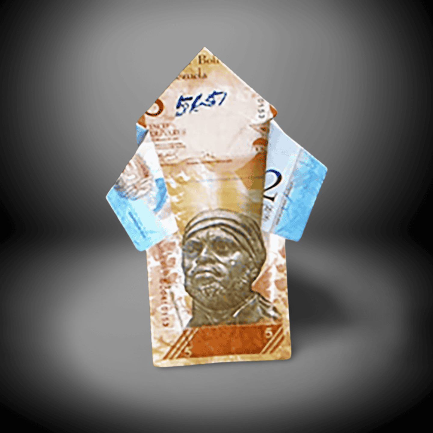 Origami Arrow Made from Currency