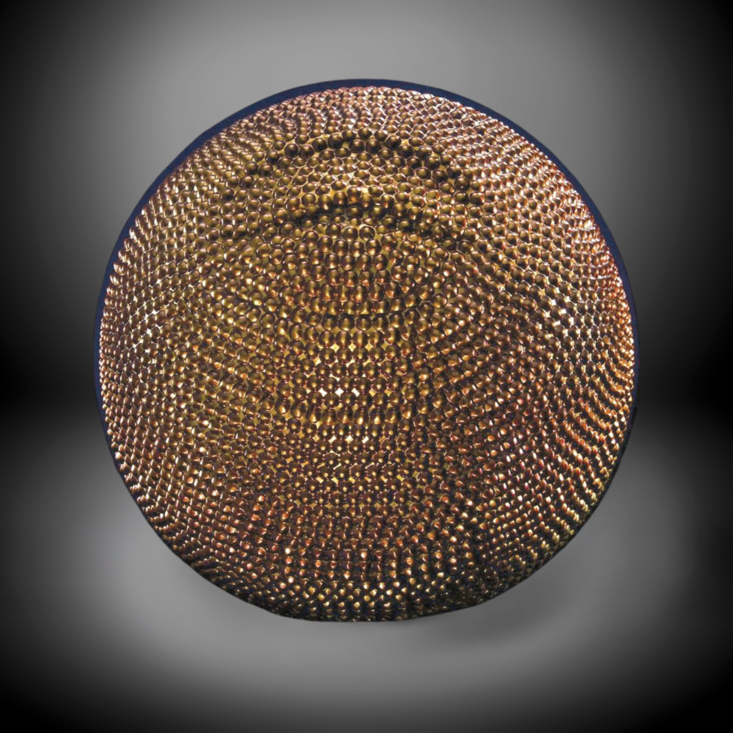 Golden Beaded Decorative Cushion