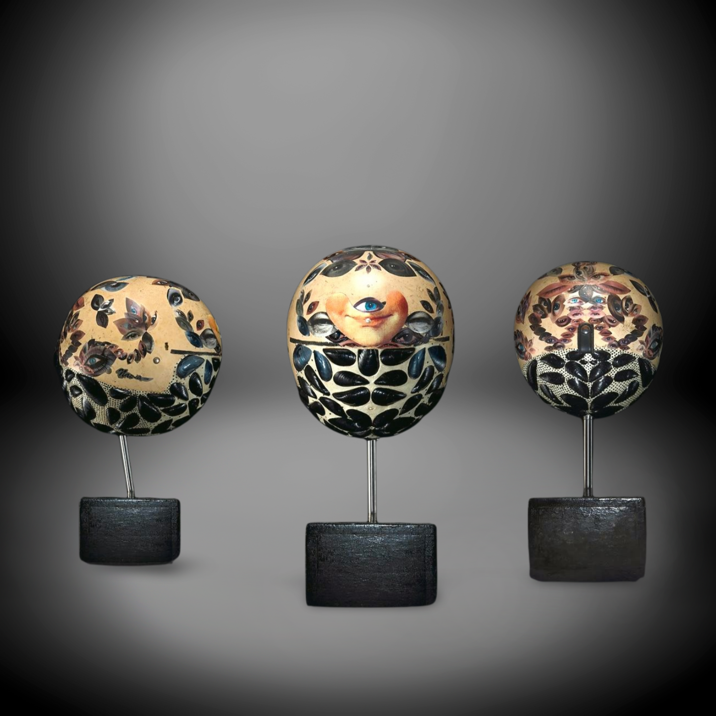 Hand-Painted Decorative Wooden Eggs