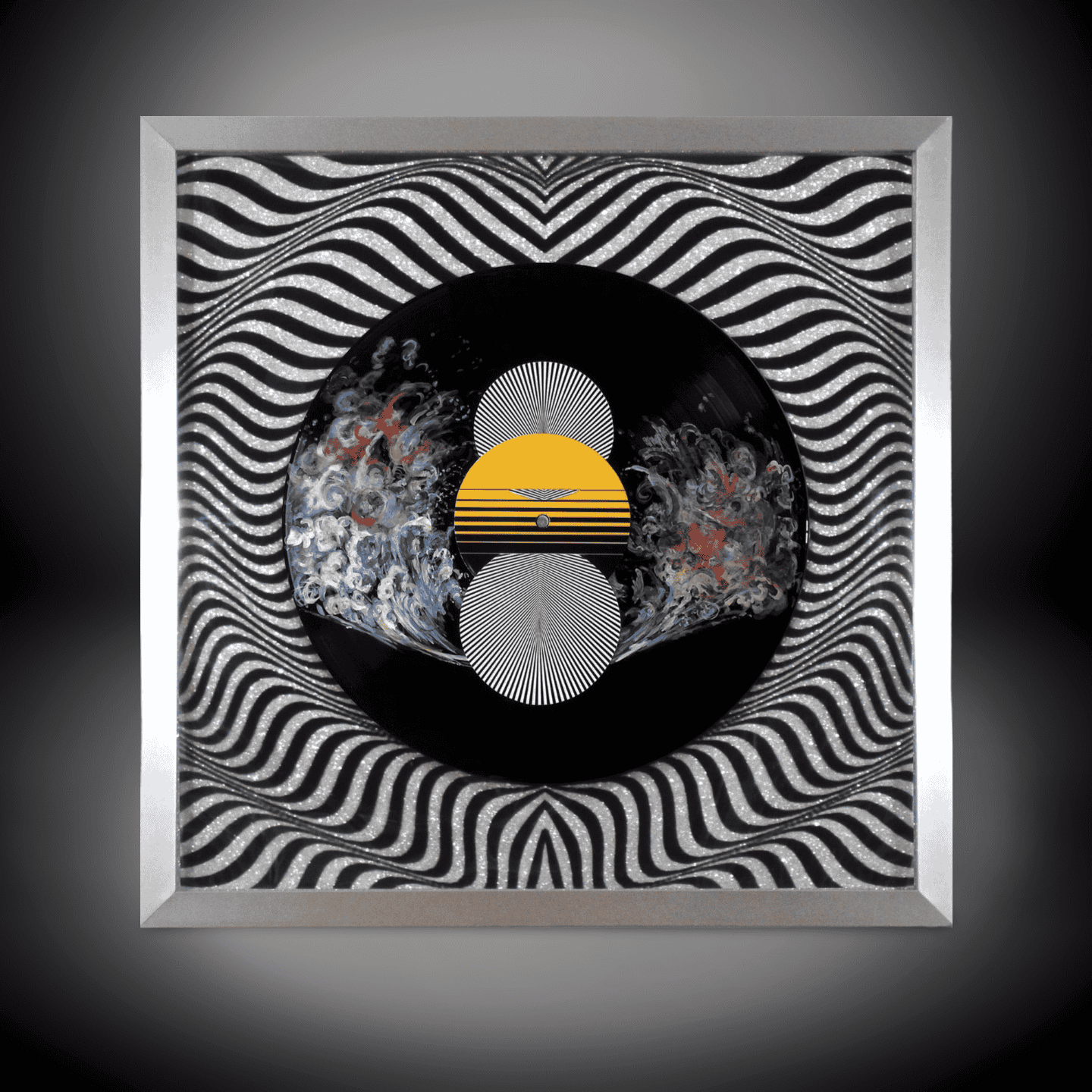 Abstract Vinyl Art Piece