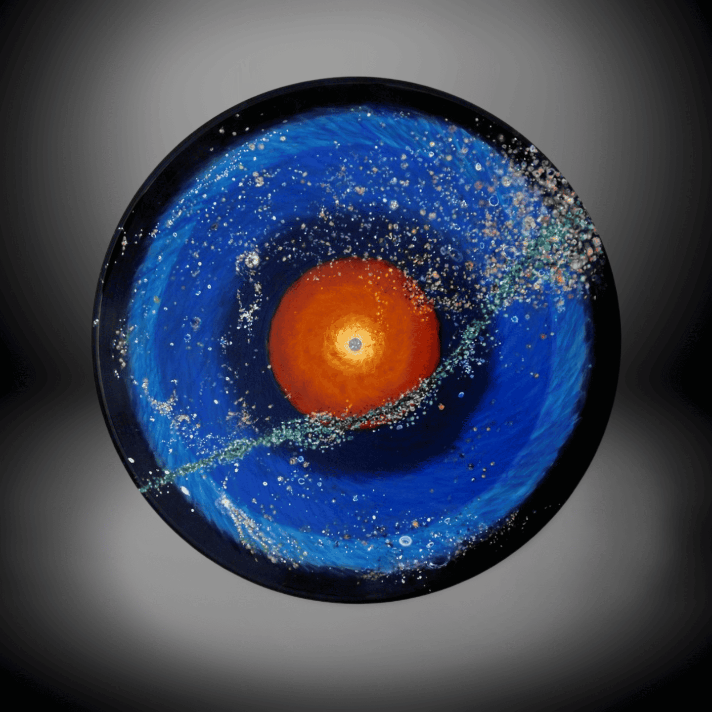 Hand-Painted Cosmic Art Plate