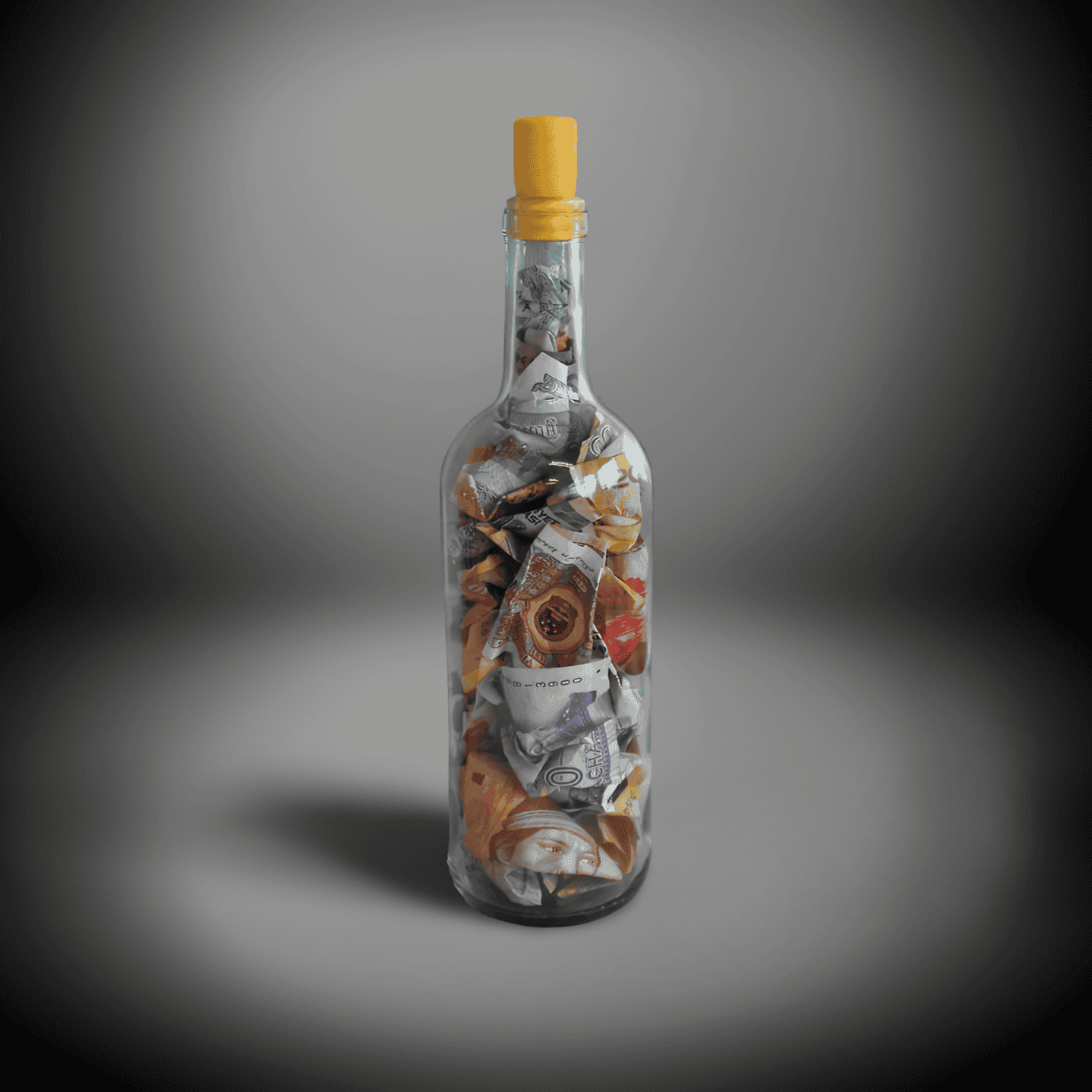 Recycled Art Bottle