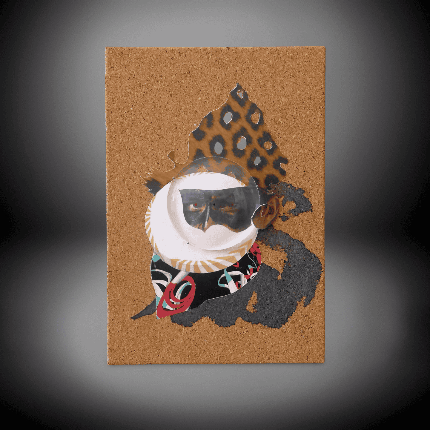 Abstract Cat Collage Art