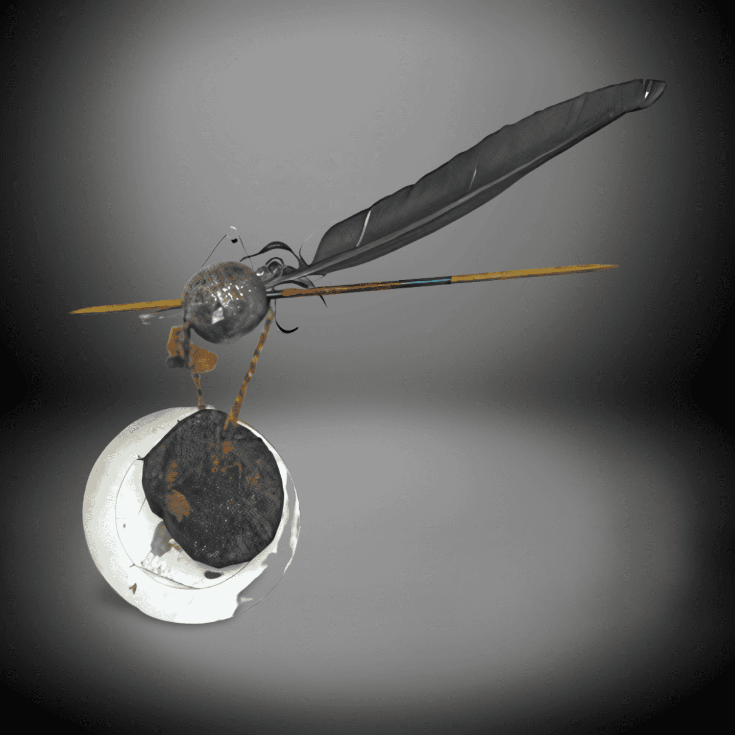 Handcrafted Metal Insect Sculpture