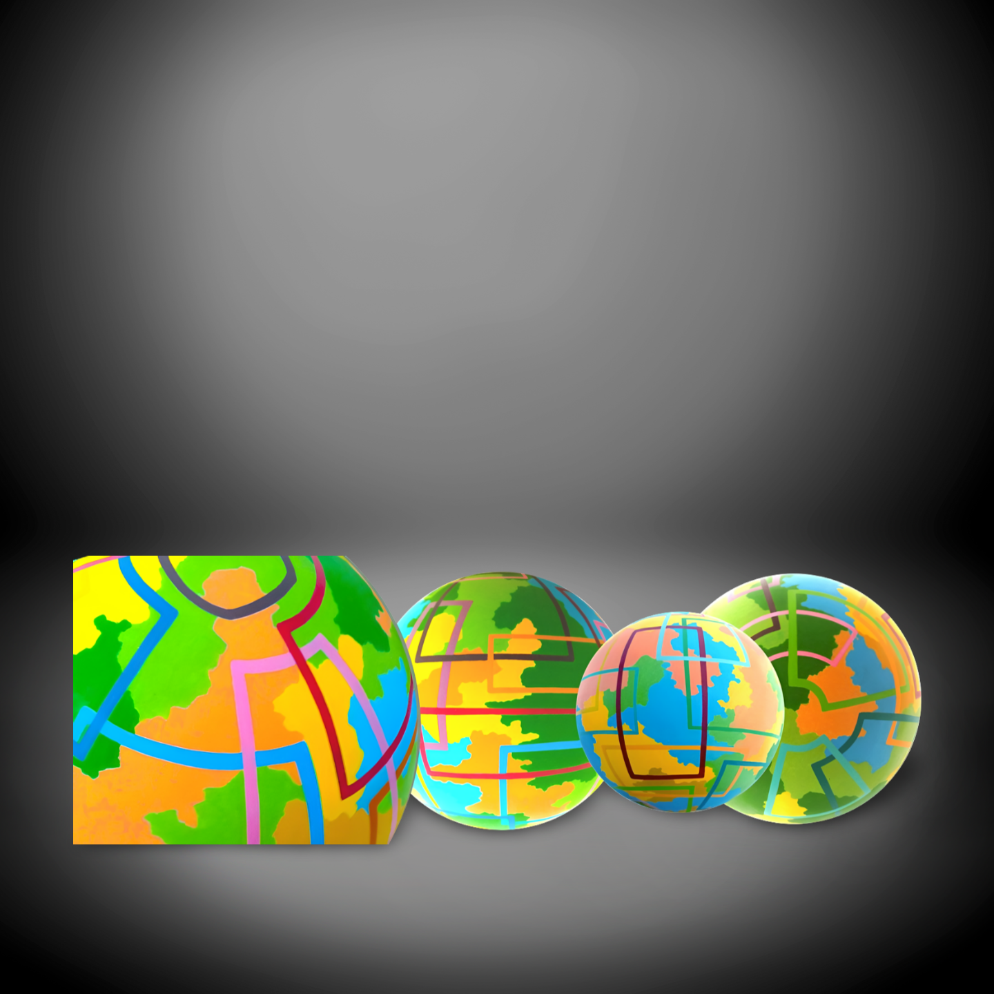 Colorful Abstract Geometry Set