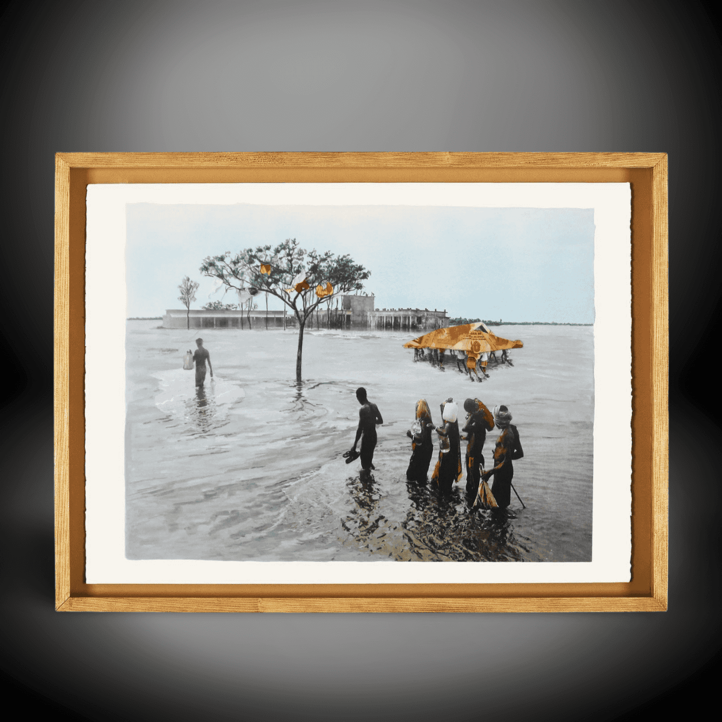 Framed Art Print: Riverside Gathering