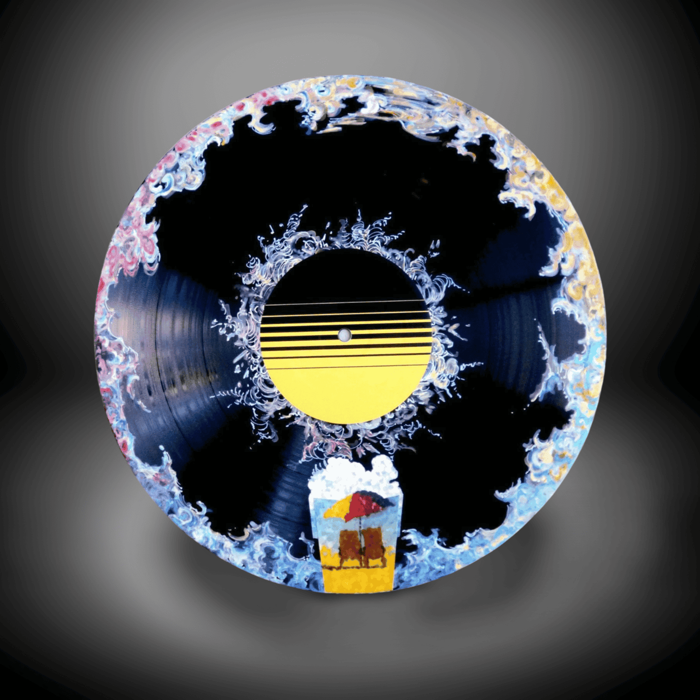 Hand-Painted Vinyl Record