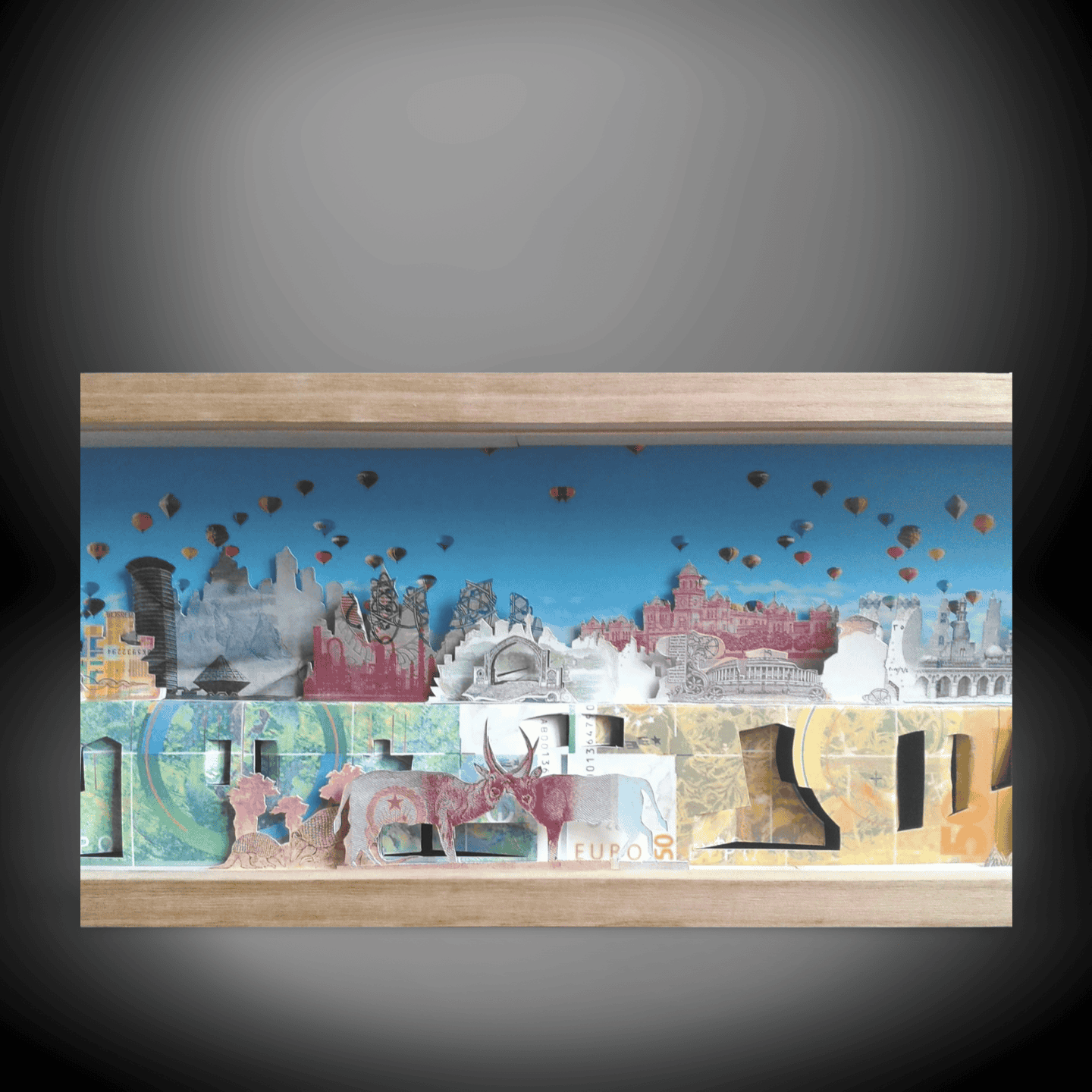 Handcrafted Cityscape Shadow Box