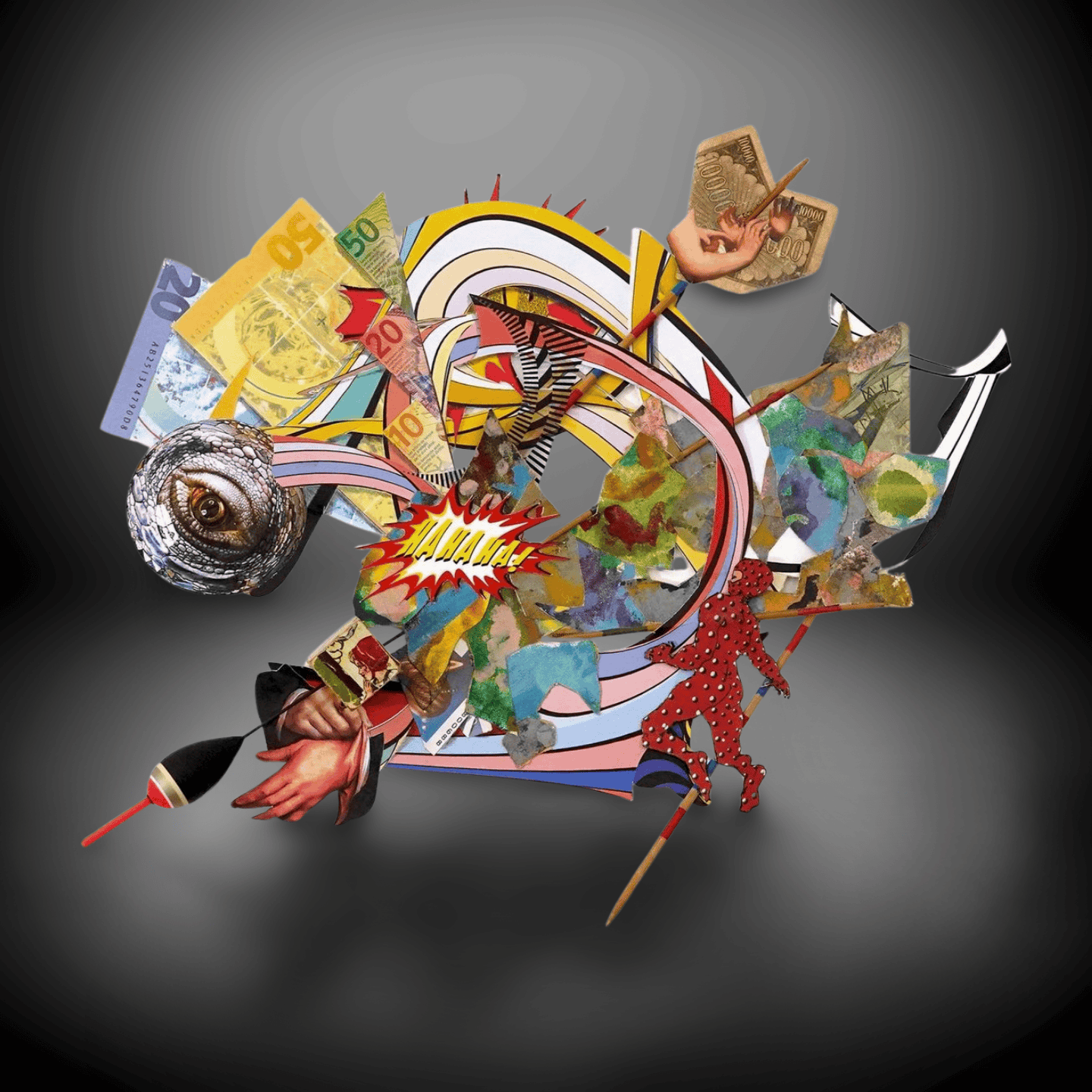 Abstract Mixed Media Sculpture