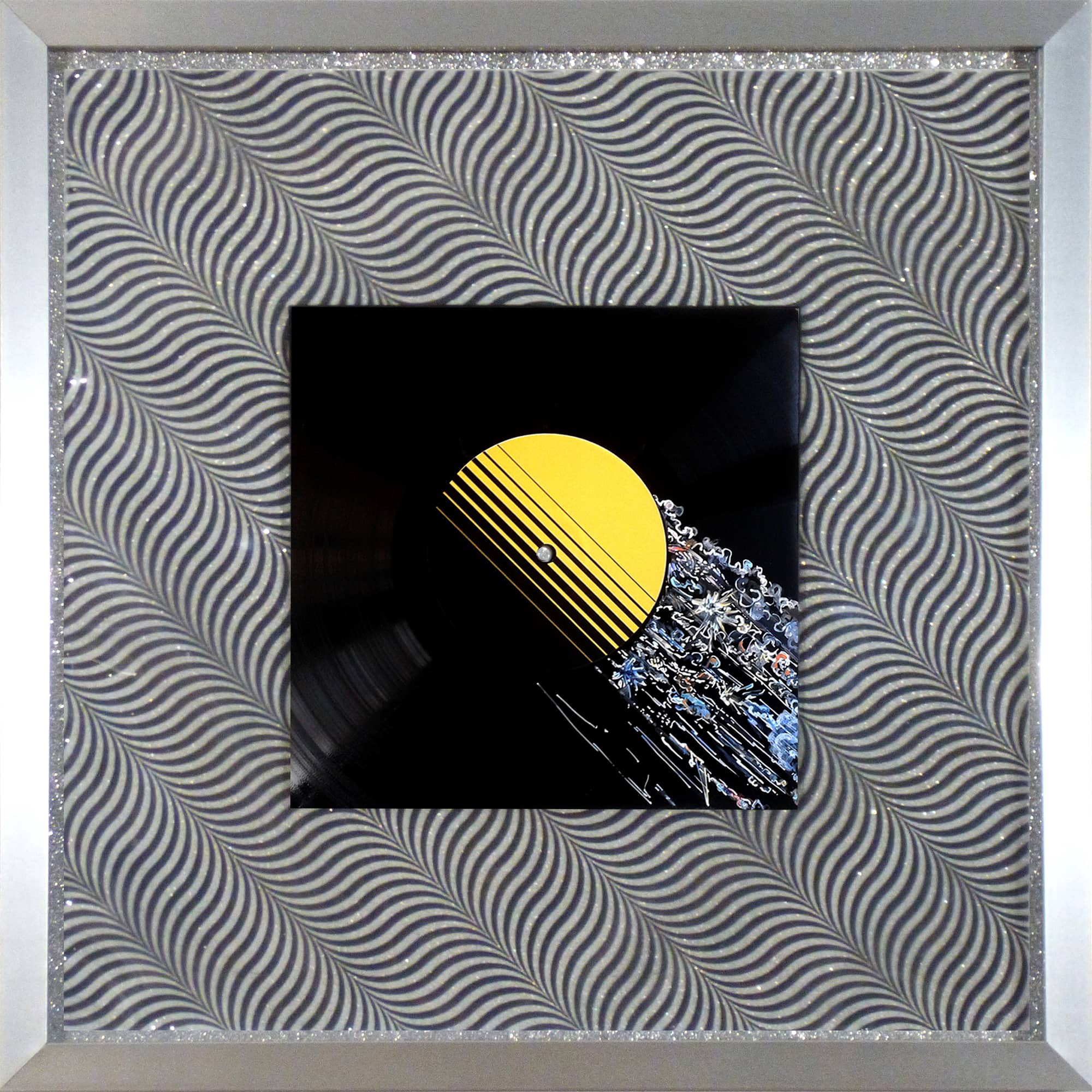 Collage sur disque vinyle: Covinyle no.1 A Carré