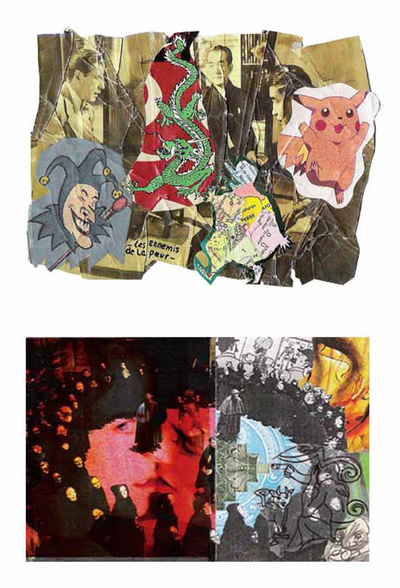 Série de Collages sous forme de cartes postales 