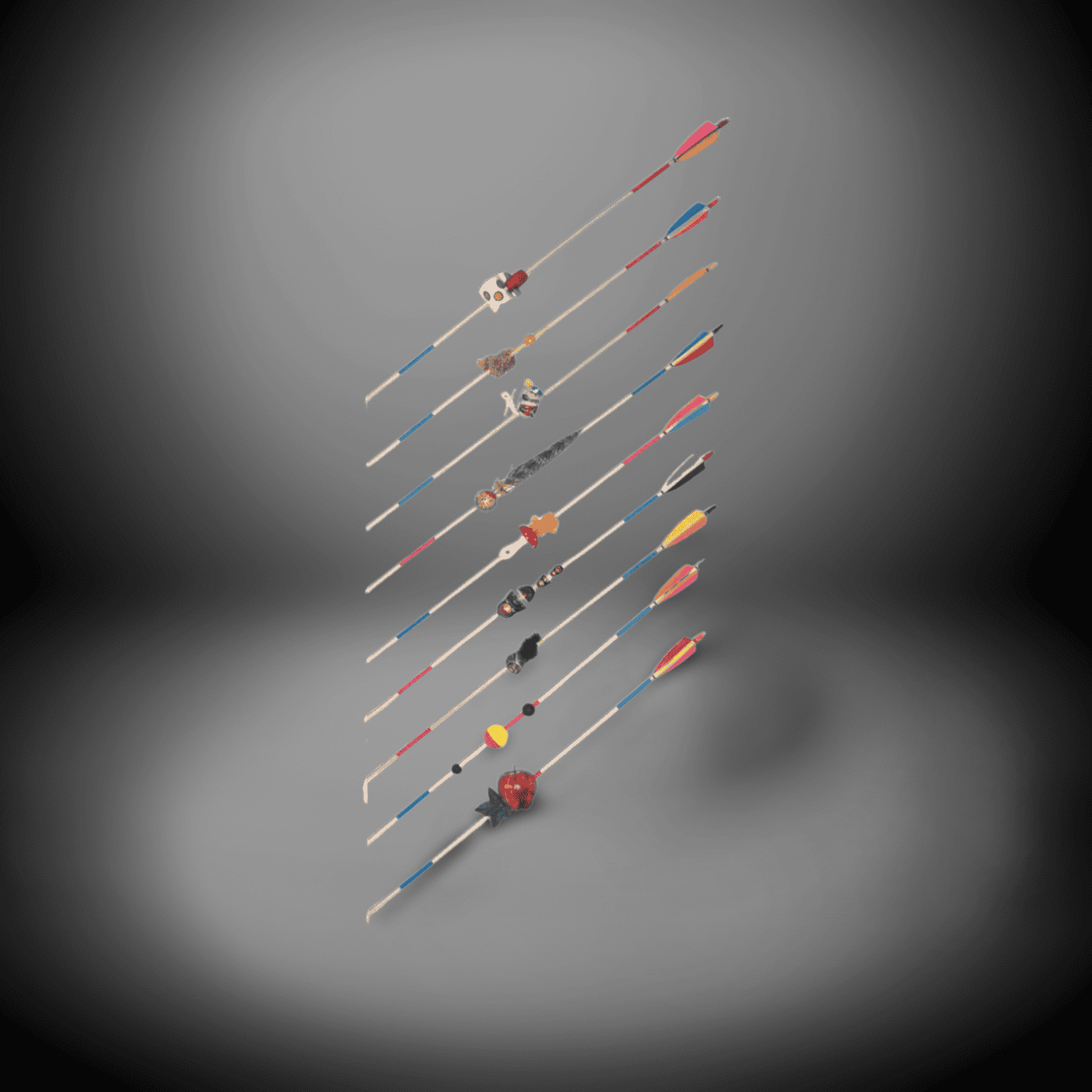 Groupe de 9 collage flèches