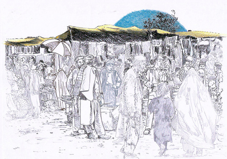 Marché de Kabul, 2004