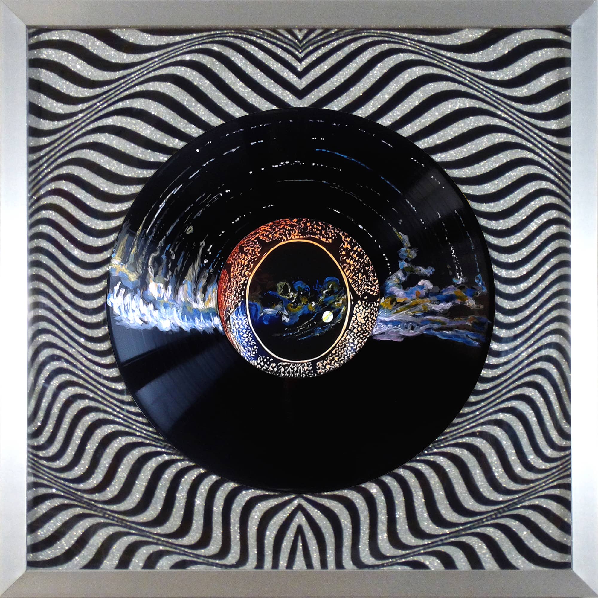 Collage sur disque vinyle : Covinyle no.2 A Oeil Radial