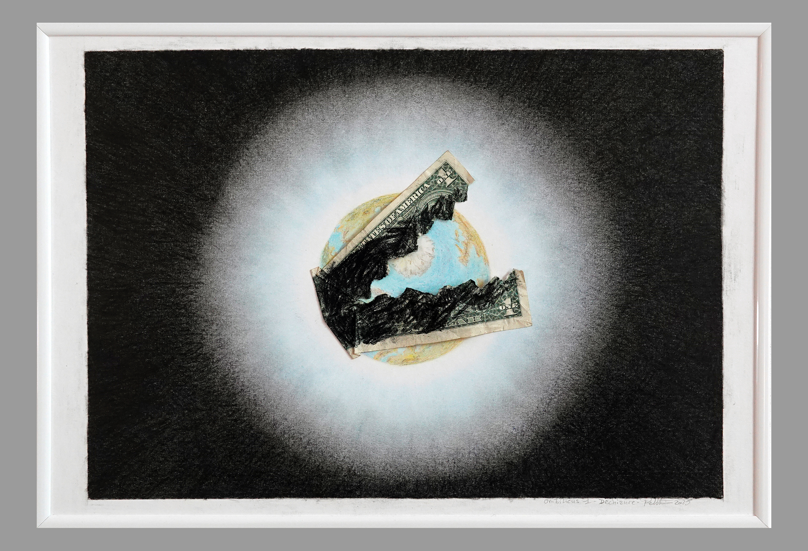 Dessin-collage SpaceMaker - Déchirure Ombilicus n°1